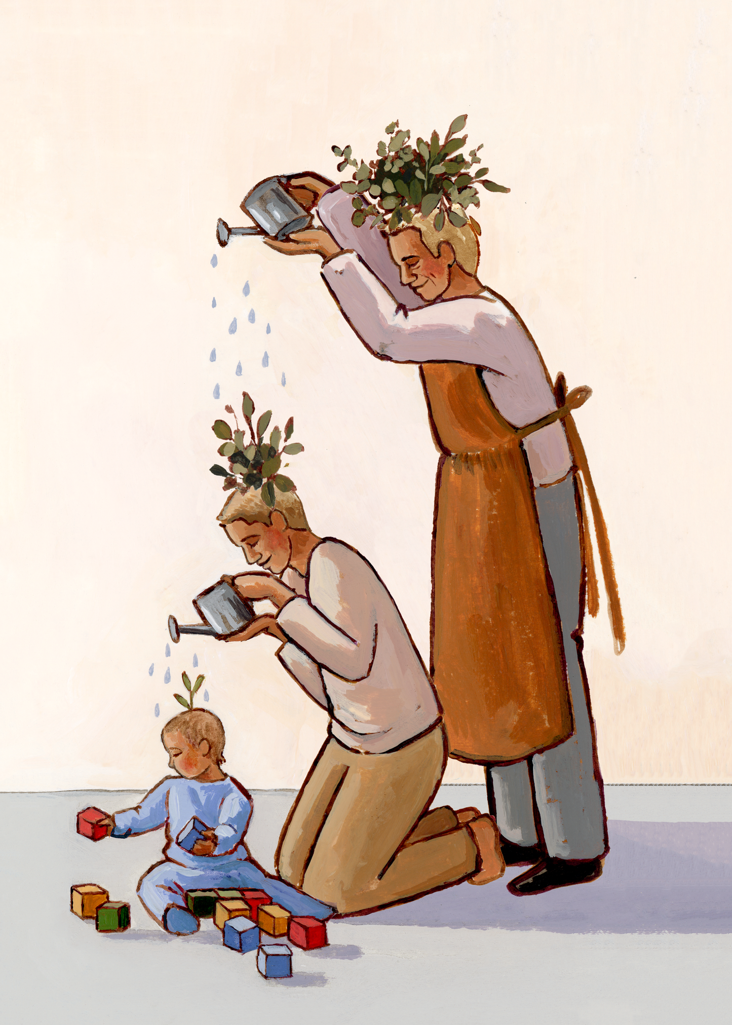 'Generations Of Growth' Print (grandpa to son)