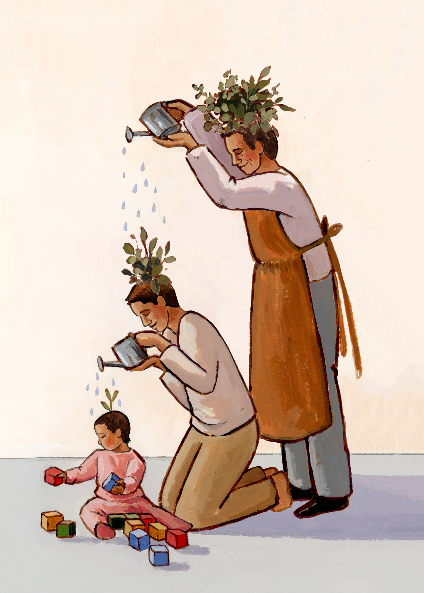 'Generations Of Growth' Print (grandpa to son)