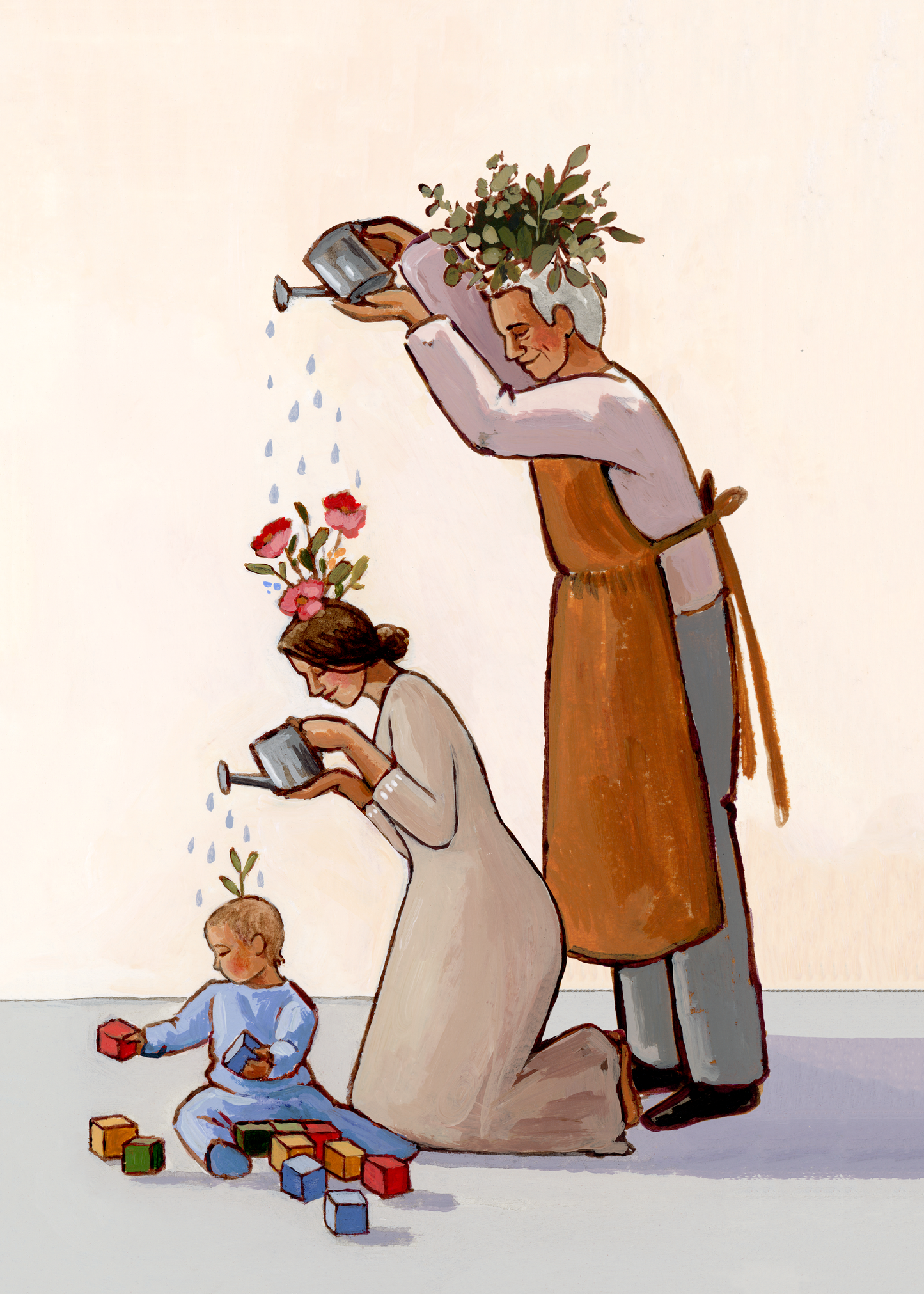 'Generations Of Growth' Print (grandpa to daughter)