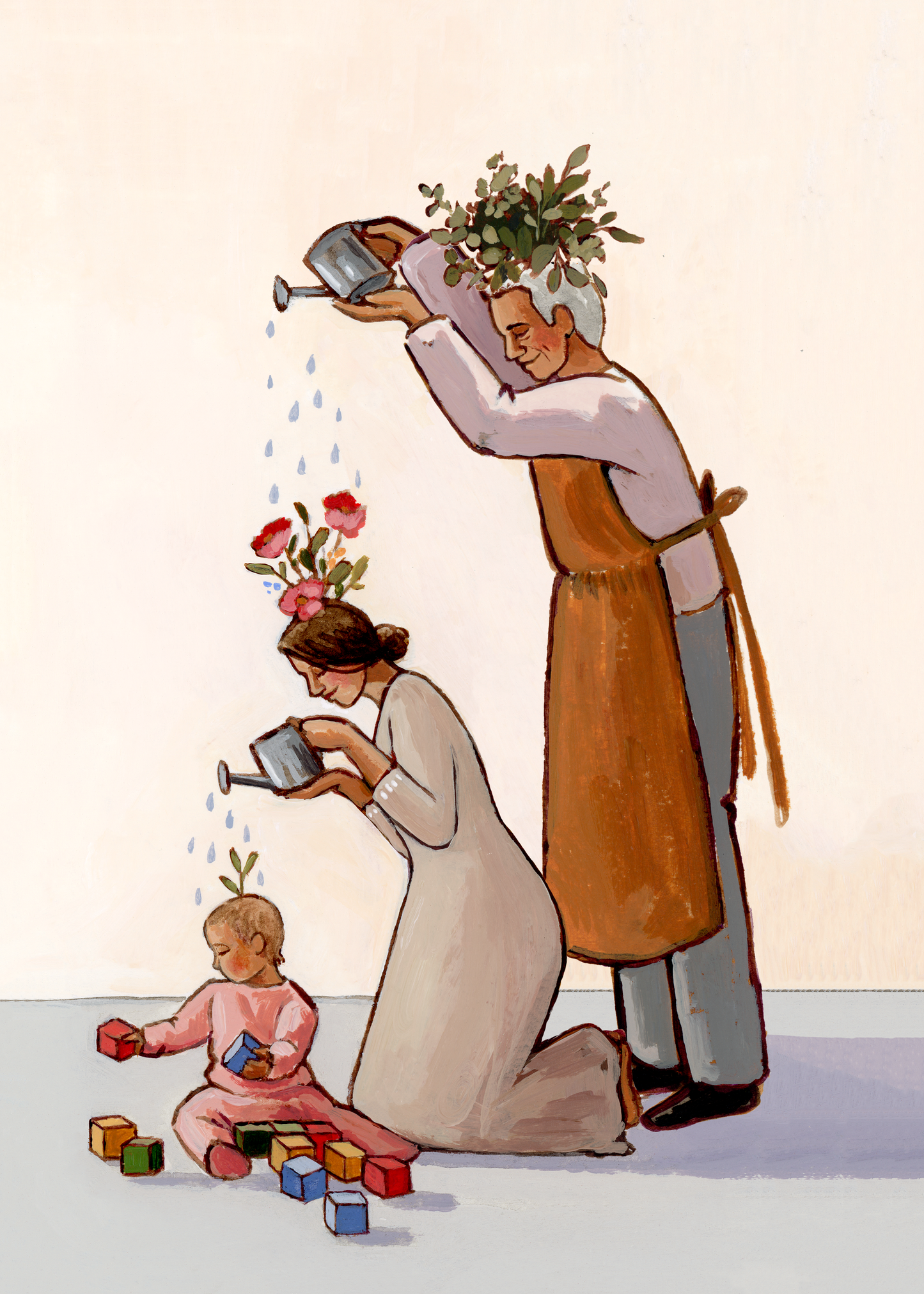 'Generations Of Growth' Print (grandpa to daughter)