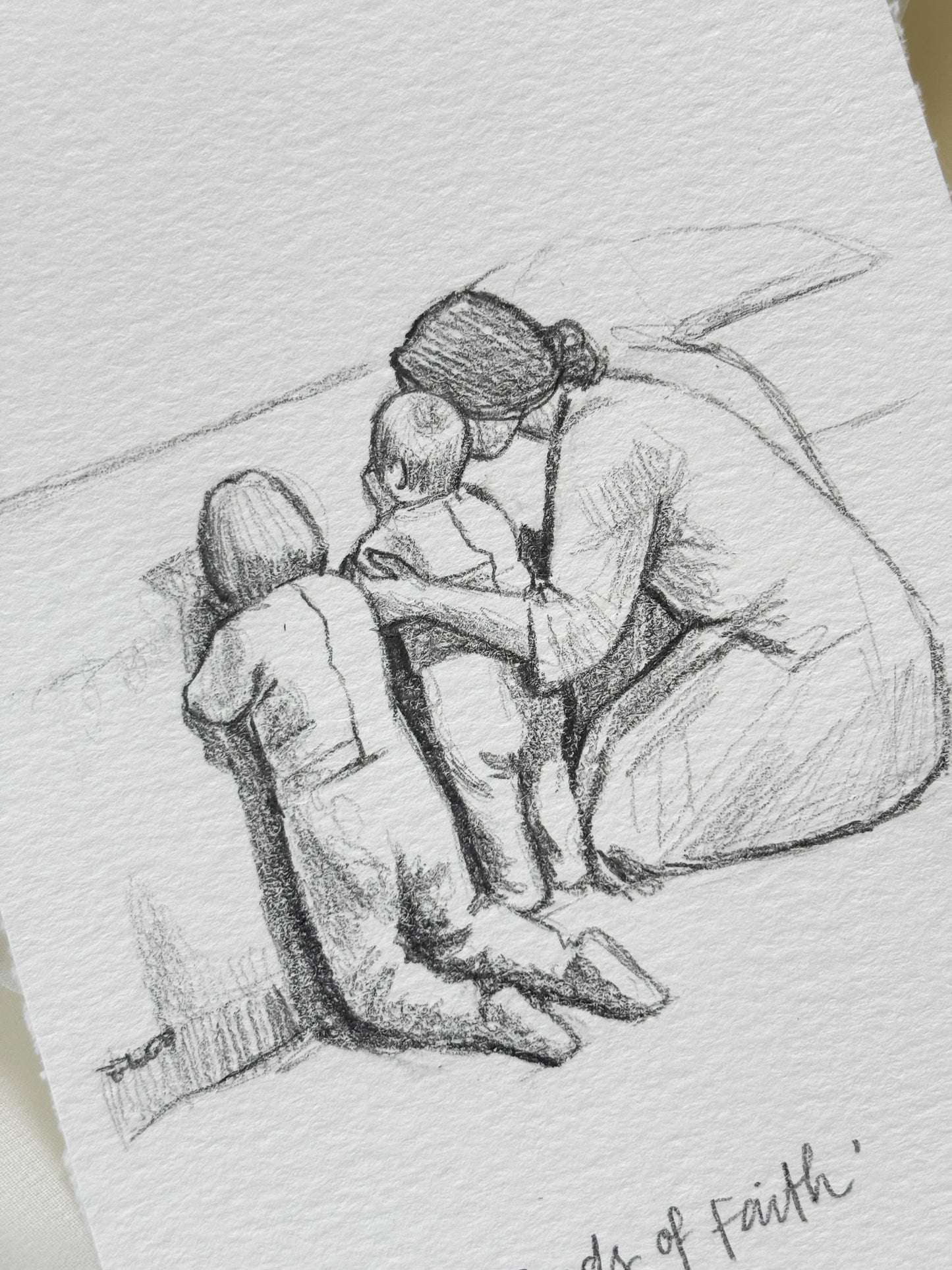 'Seeds Of Faith' 4x6 inch original sketch