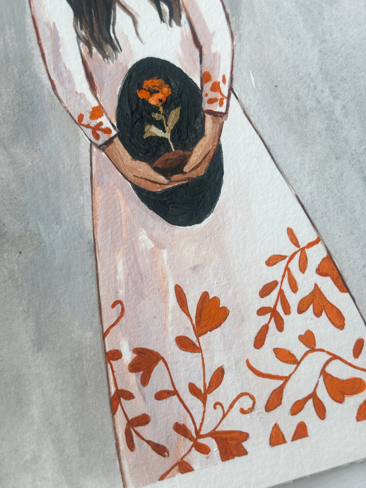 'Yearning' 5x7 inch original painting