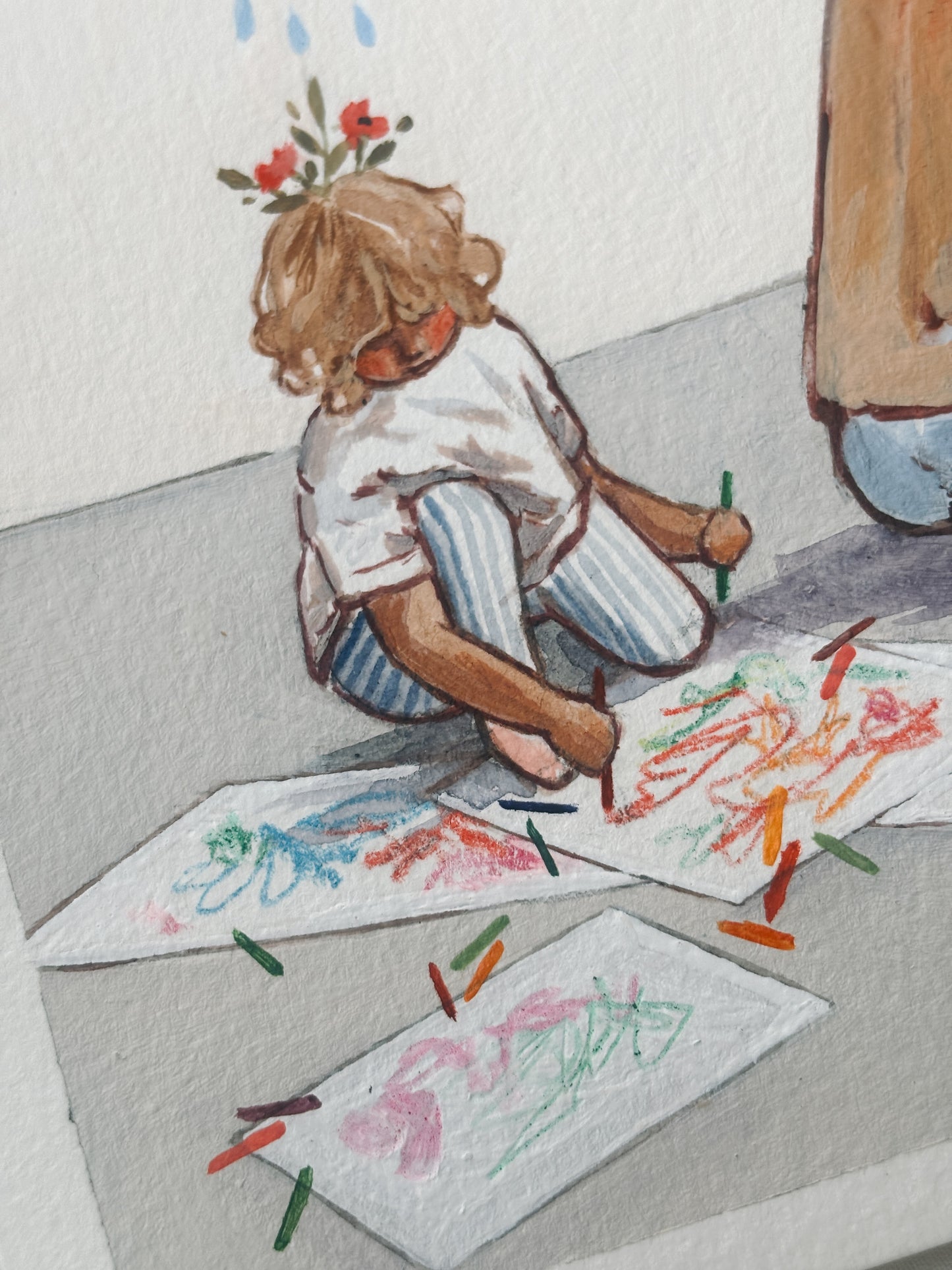 'I'll Always Help You Grow' 5x7 inch original painting