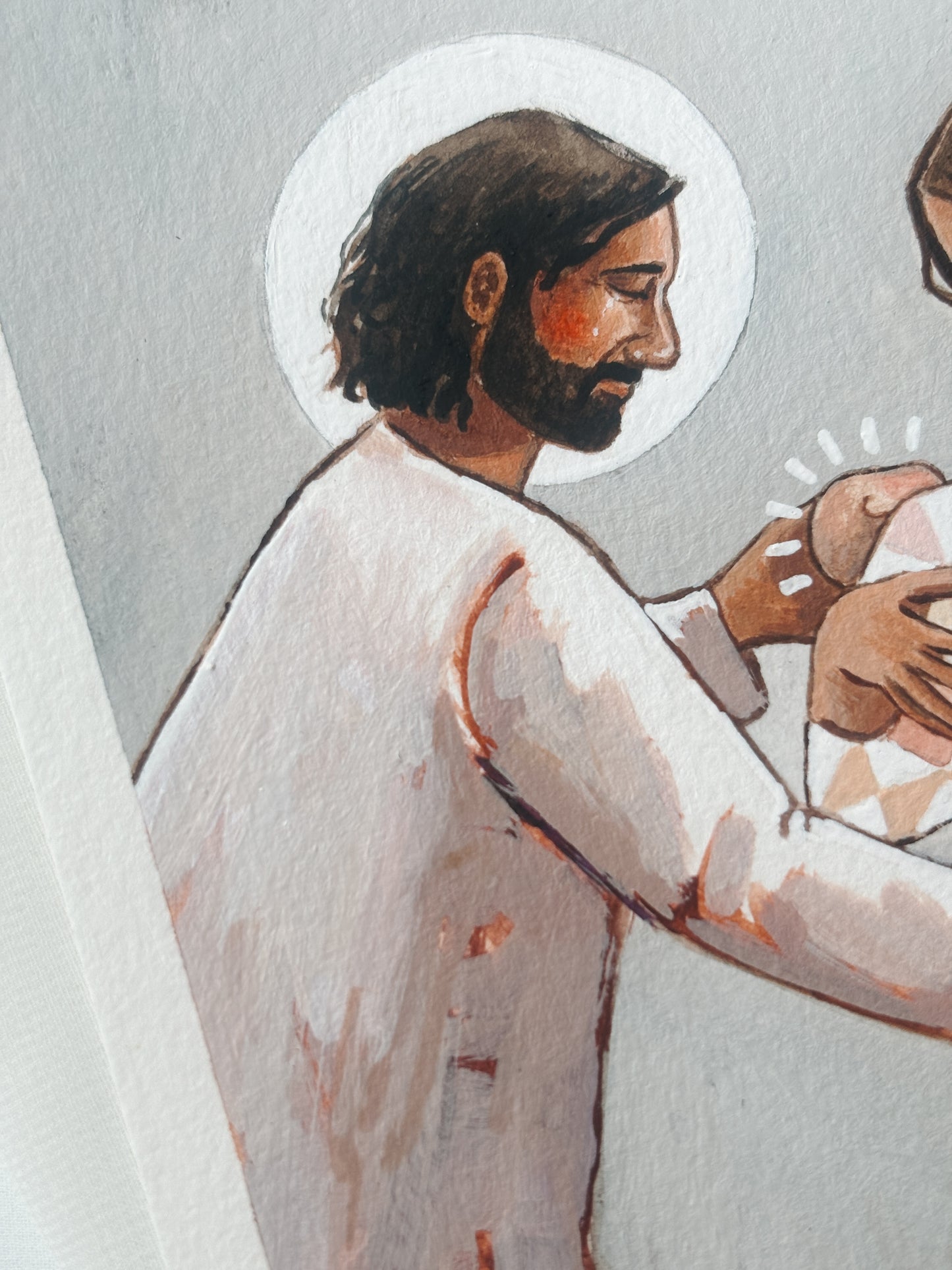 'Into Your Care' 5x7 inch original painting