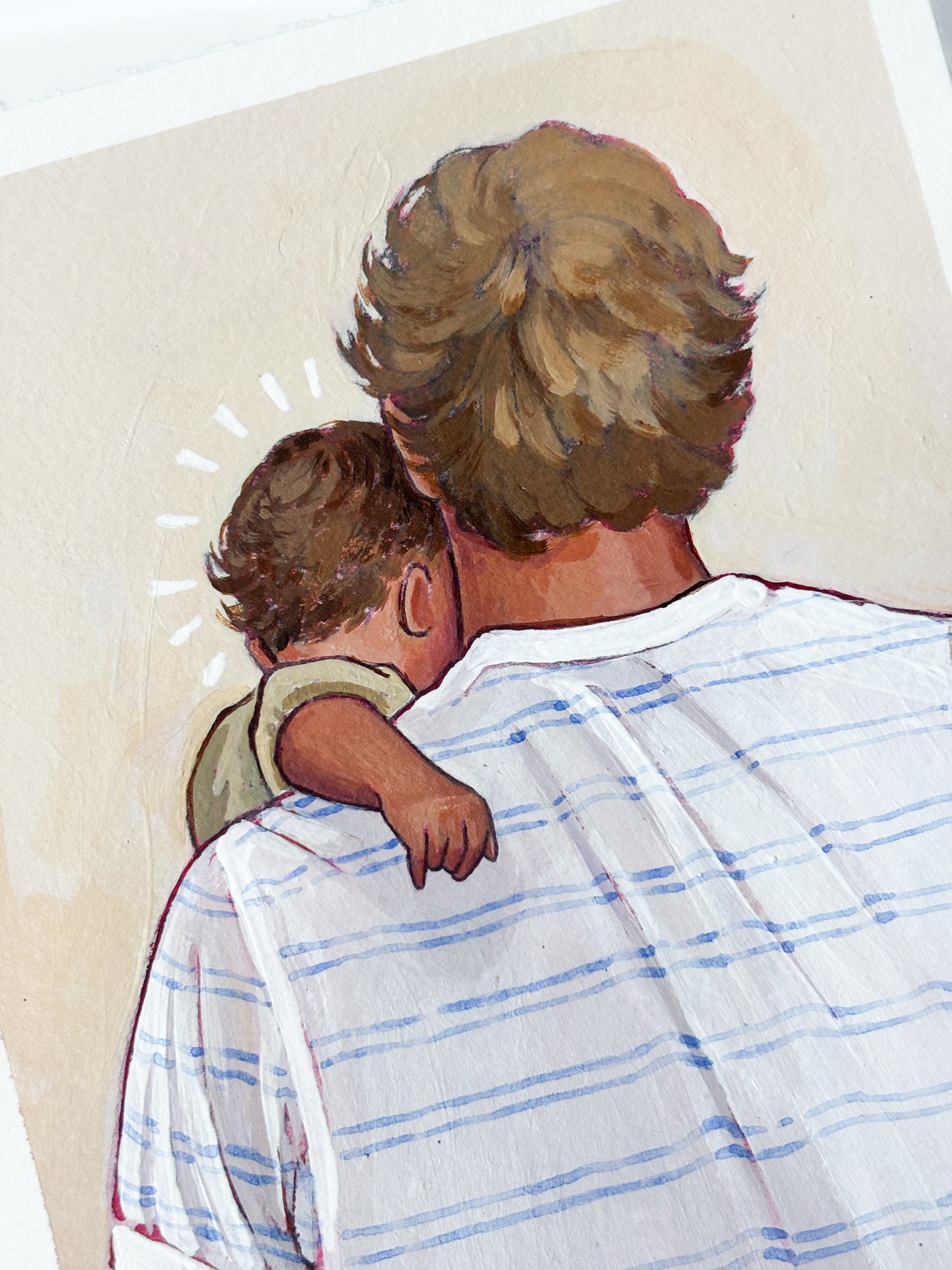 'My Baby You'll Be' 5x7 inch original painting