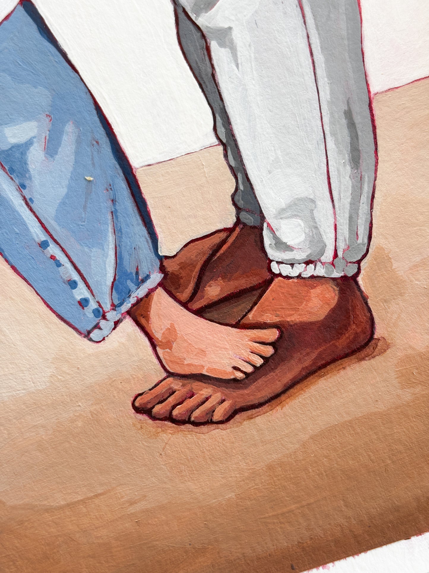 'In Your Footsteps' 4x5 inch original painting