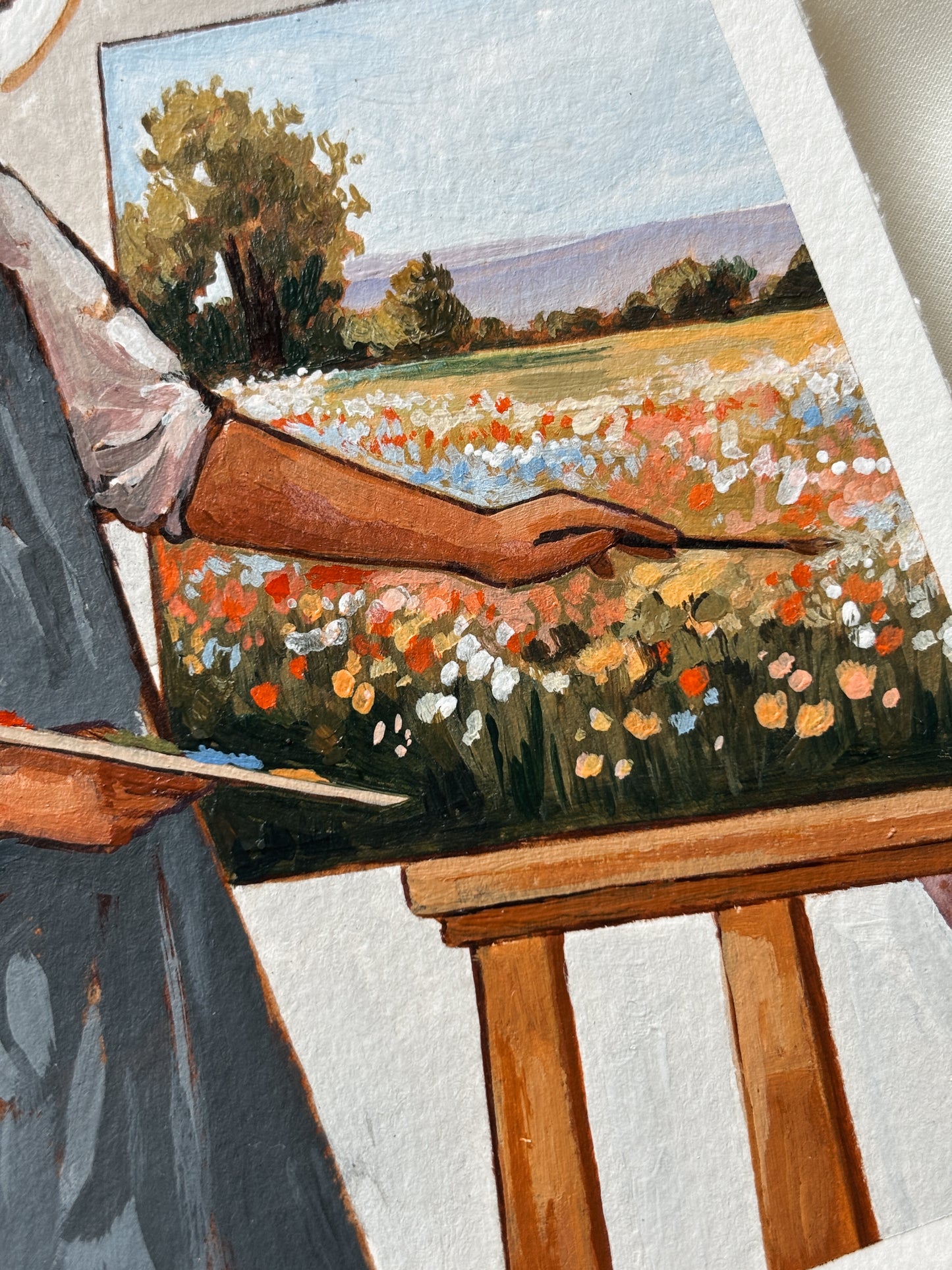 'The Master Artist At Work' 5x7 inch original painting