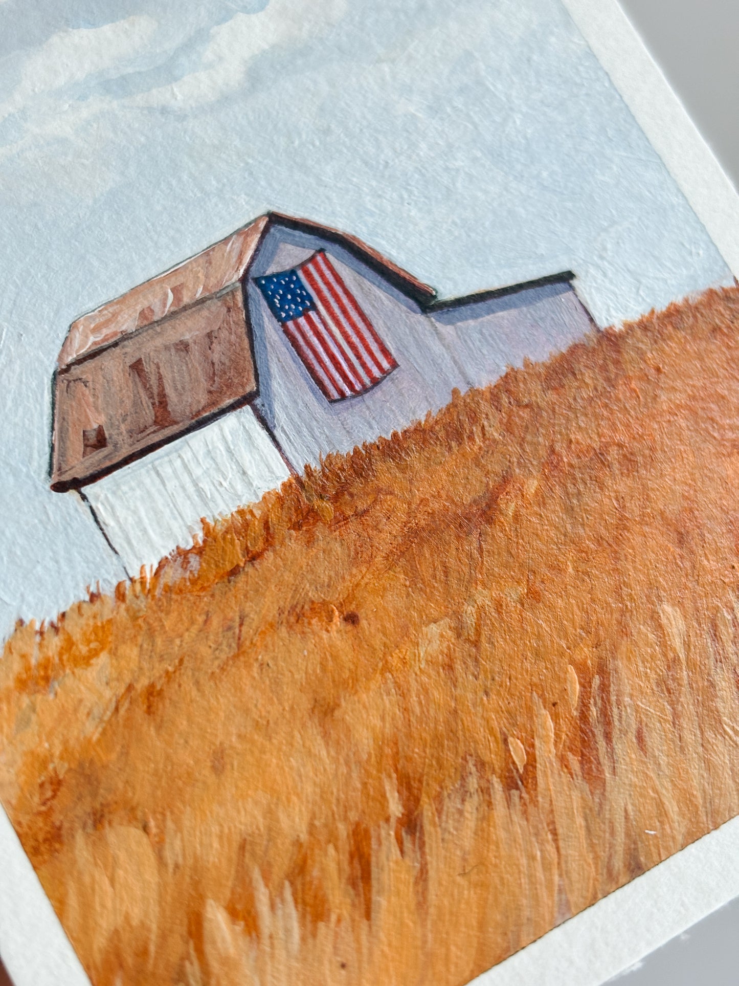 'Amber Waves Of Grain' 4x5 inch original painting