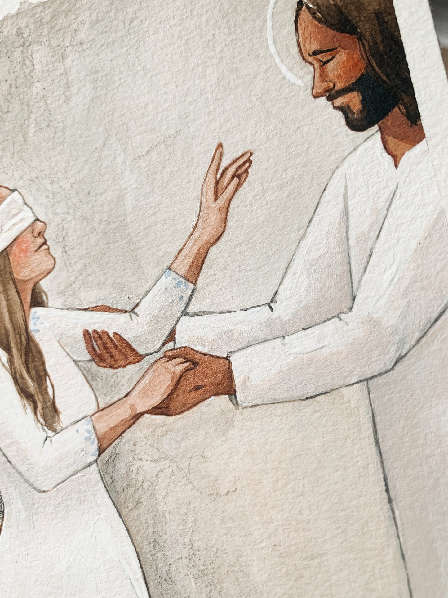 'He Sees Everything I Cannot' 5x7 inch original painting