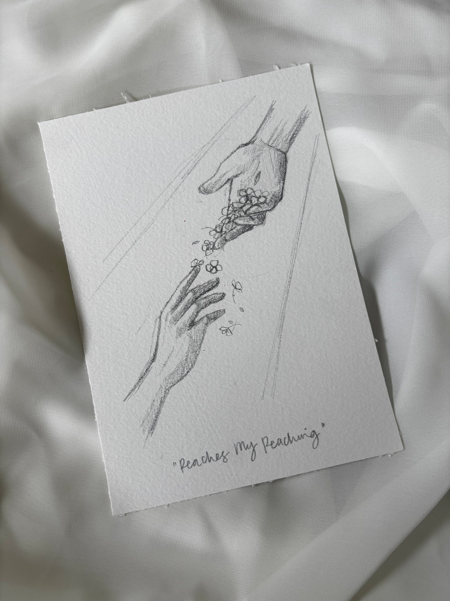 'Reaches My Reaching' 5x7 inch original sketch