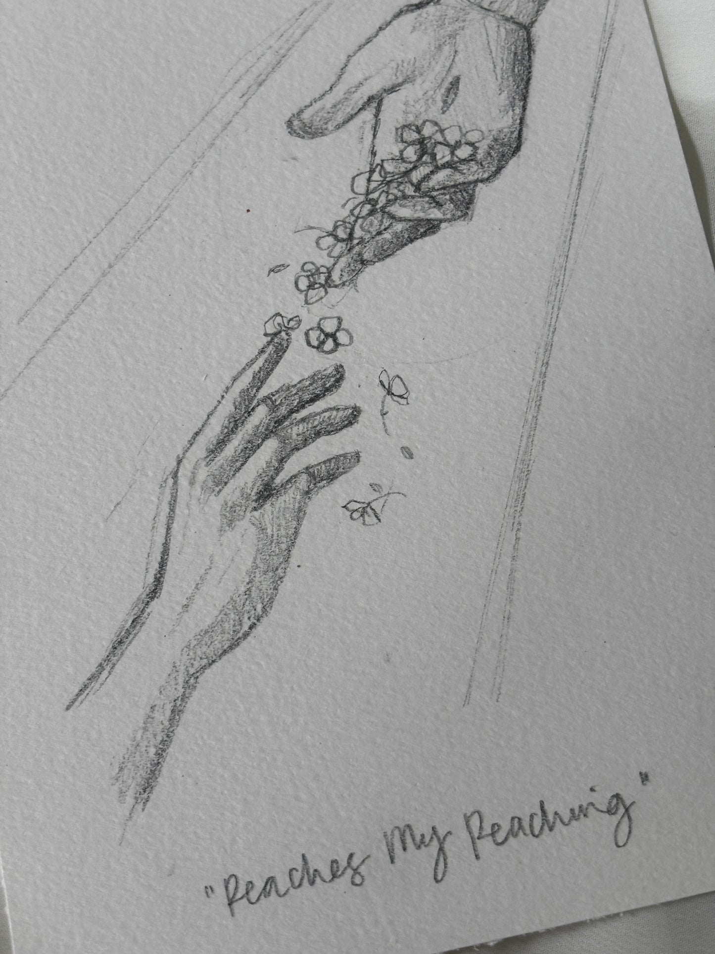 'Reaches My Reaching' 5x7 inch original sketch