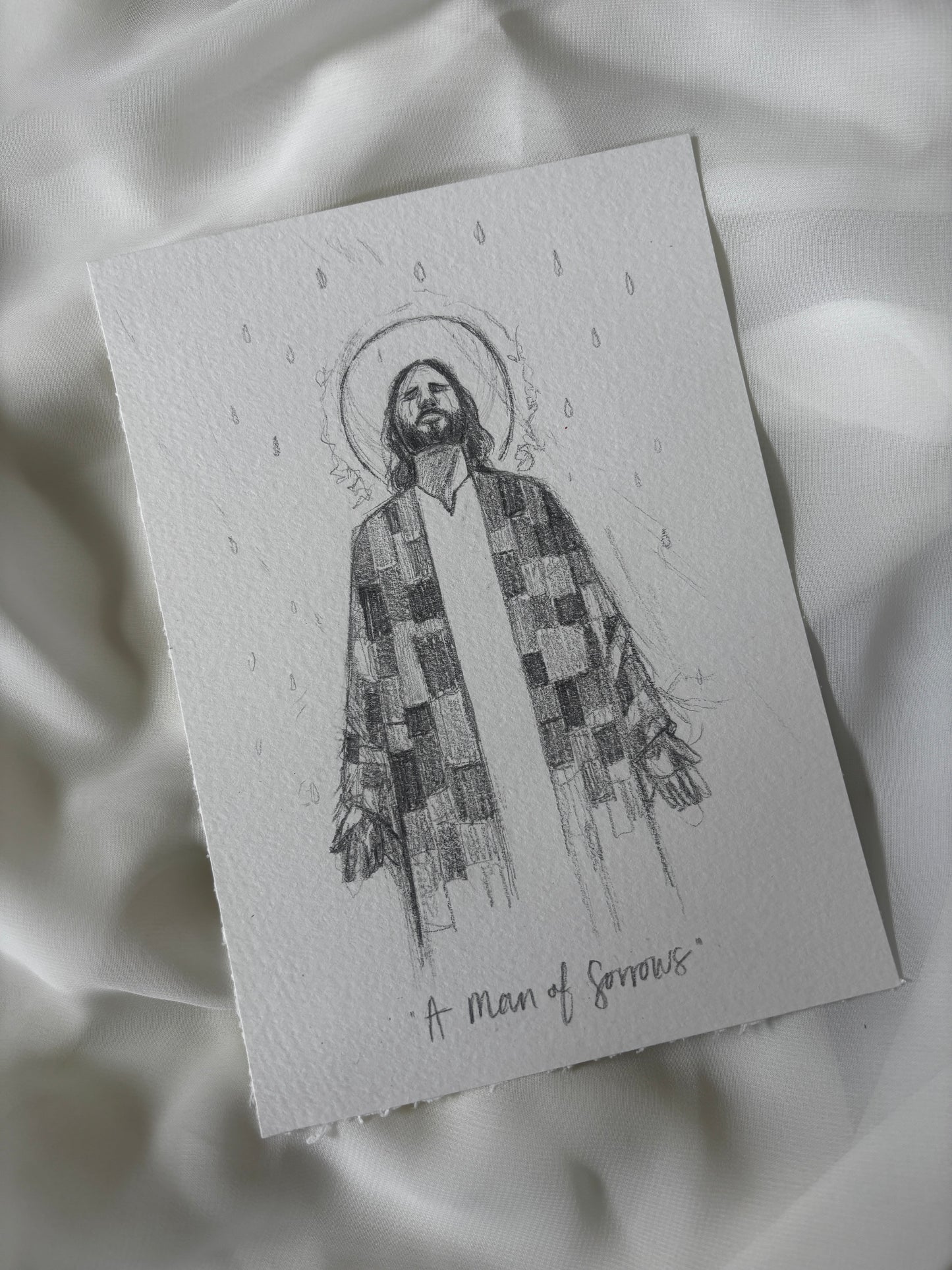 'Man Of Sorrows' 5x7 inch original sketch