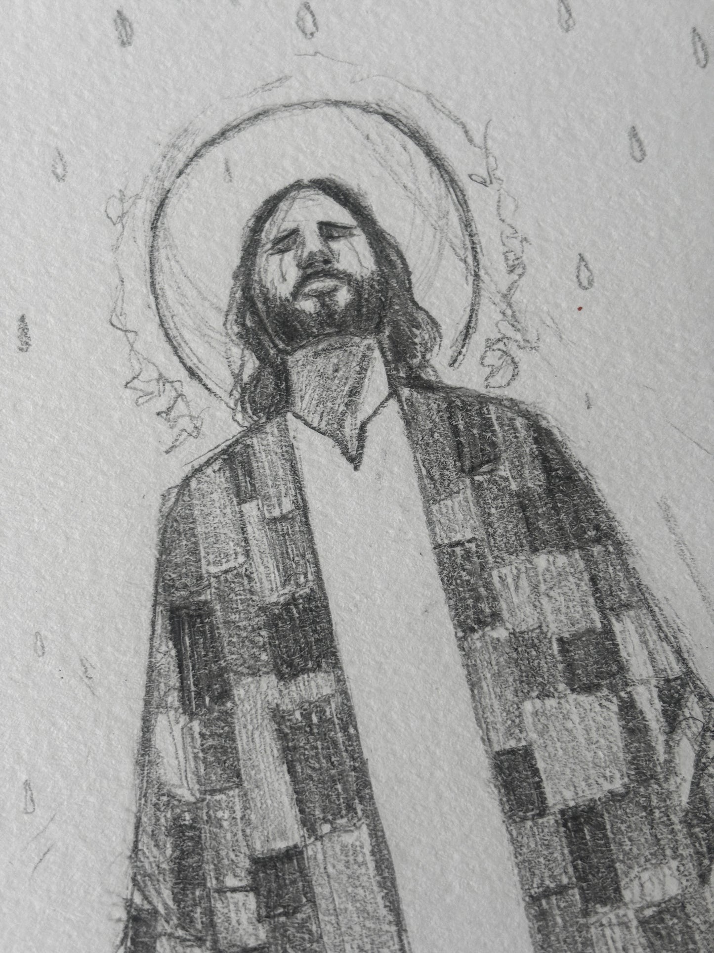 'Man Of Sorrows' 5x7 inch original sketch