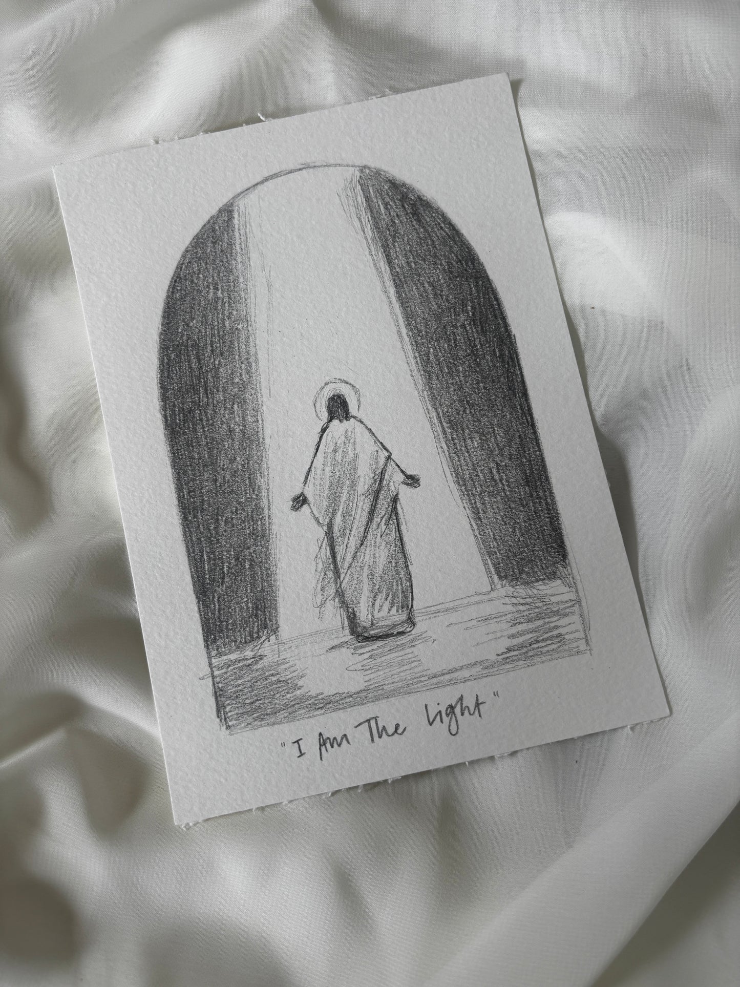 'I Am The Light' 5x7 inch original sketch