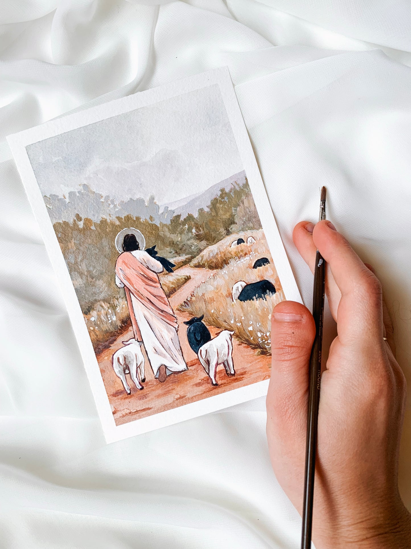 'Come, Follow Me' 8x10 inch original painting