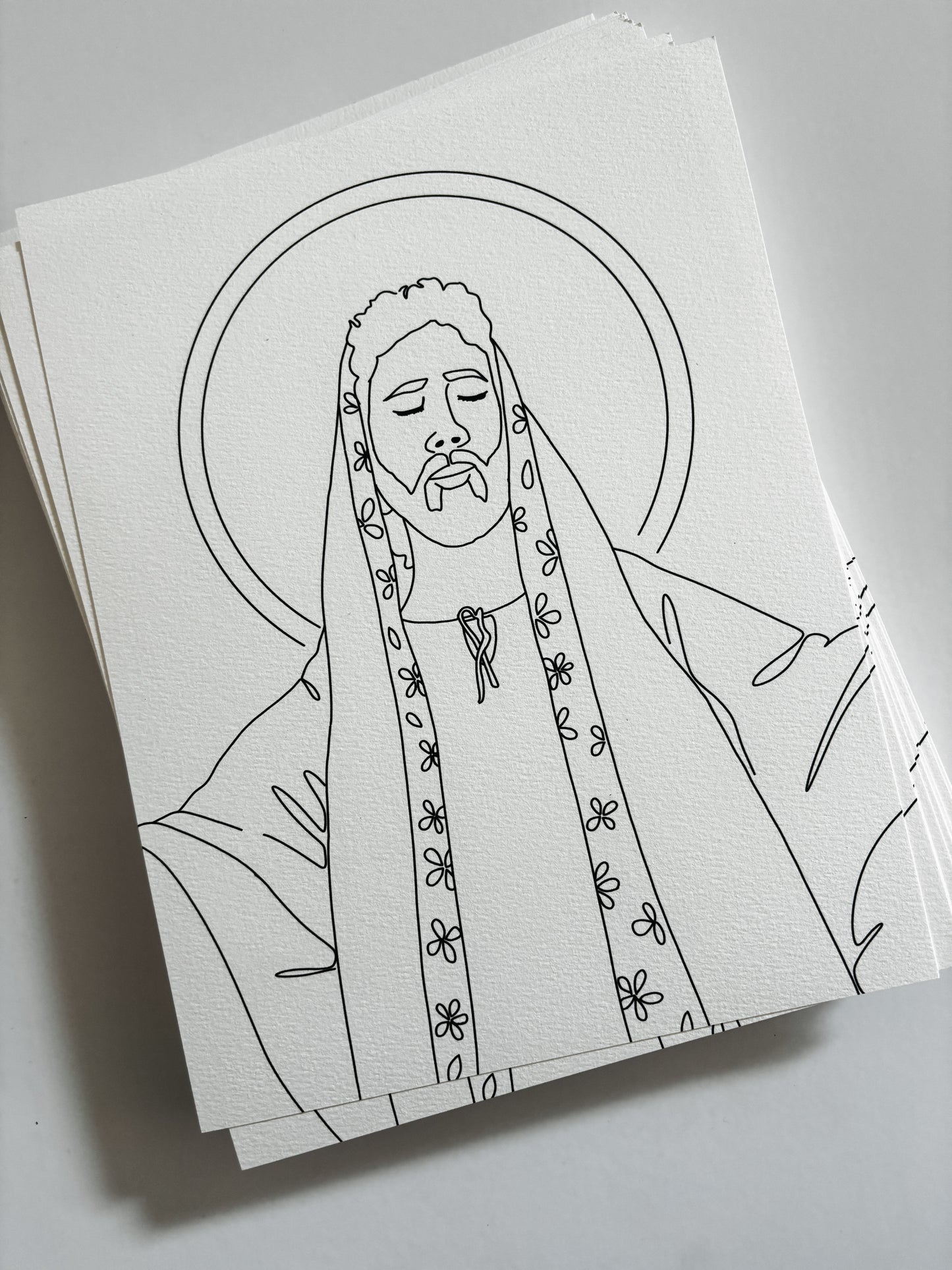 8.5x11 Printed Watercolor Sheets (ready to paint!)