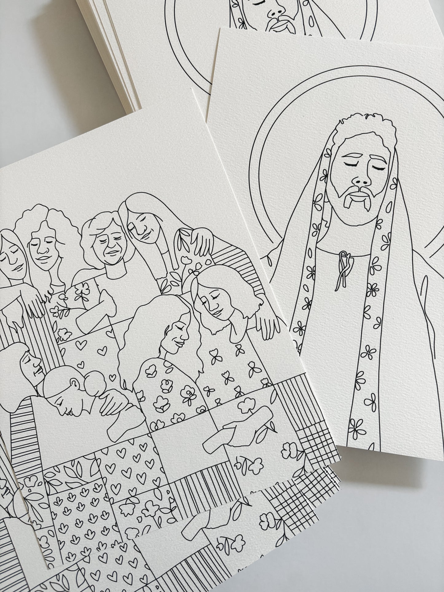 8.5x11 Printed Watercolor Sheets (ready to paint!)