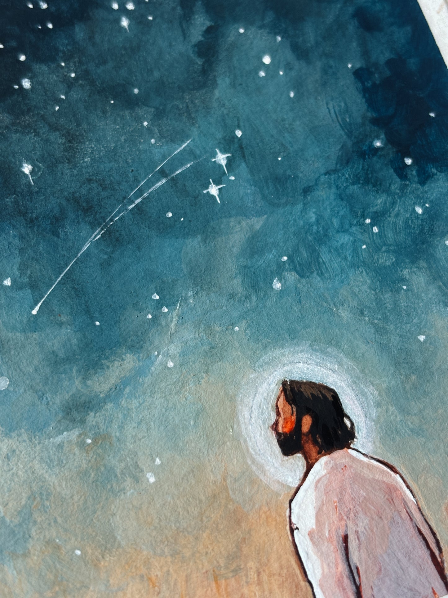 'Consider The Heavens' 4x5 inch original painting