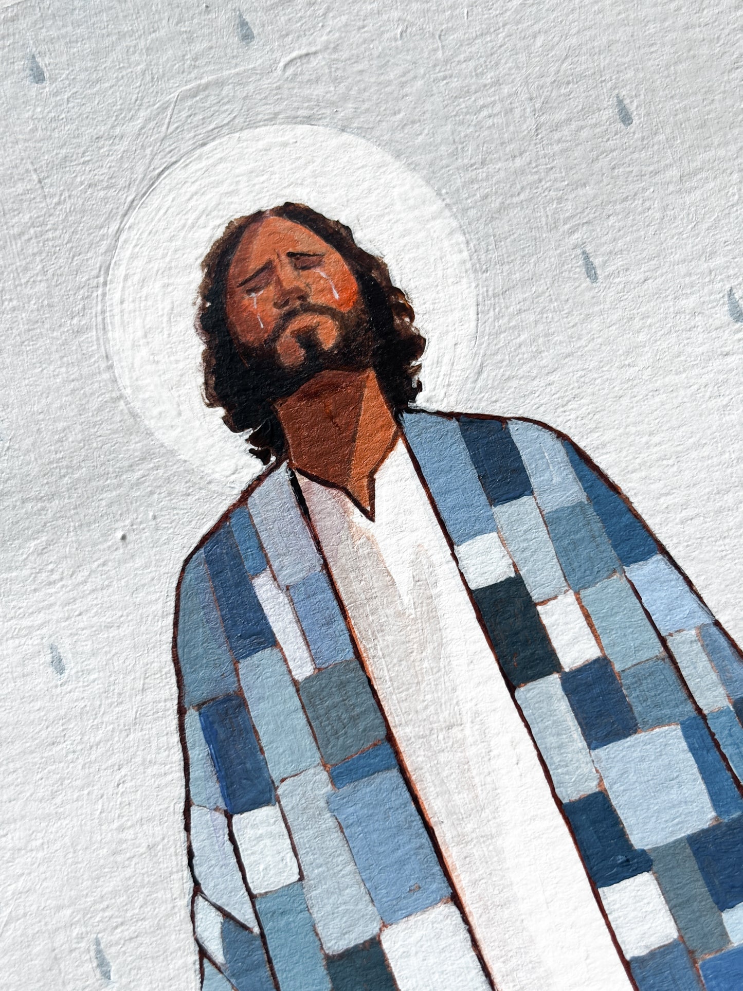 'A Man Of Sorrows, Acquainted With Grief' 5x7 inch original painting