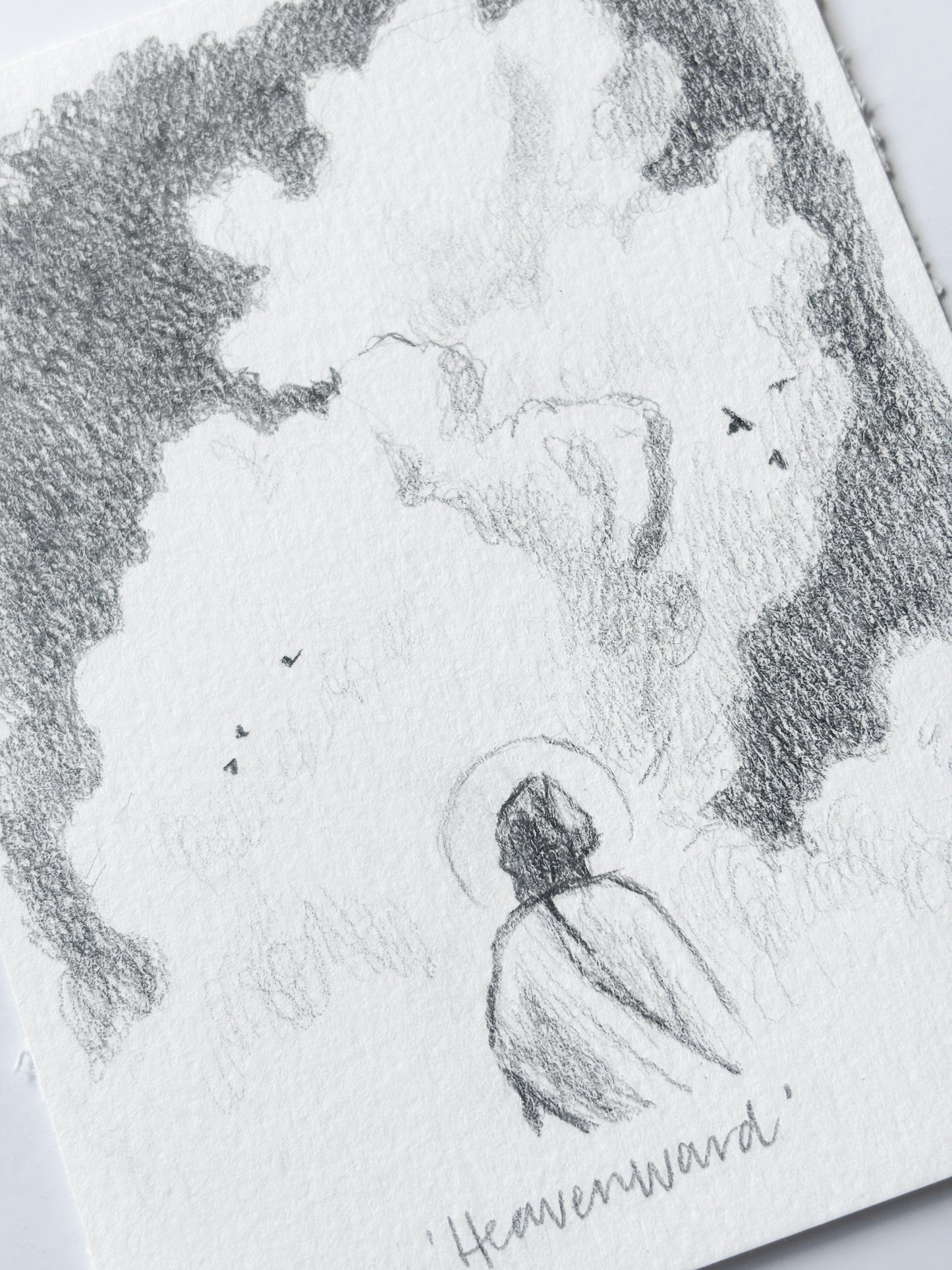 'Heavenward' 4x5 inch original sketch