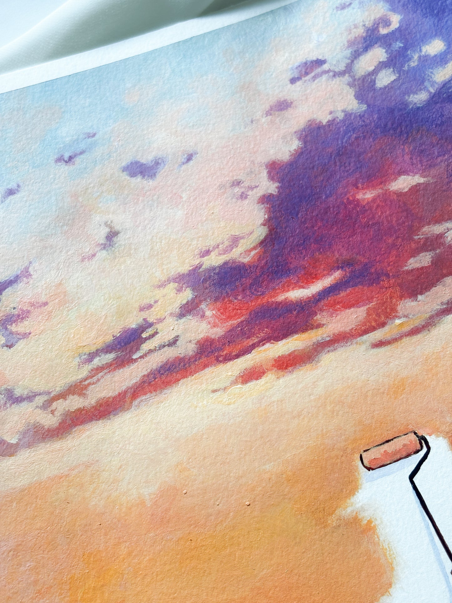 'He Who Paints The Sunsets' 8x10 inch original painting