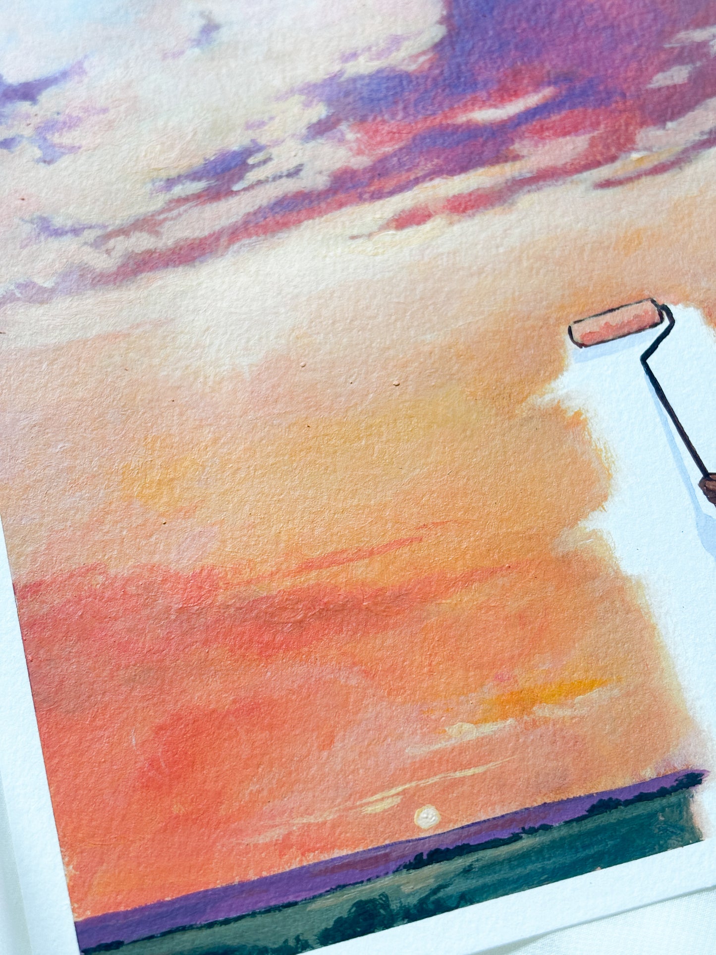 'He Who Paints The Sunsets' 8x10 inch original painting