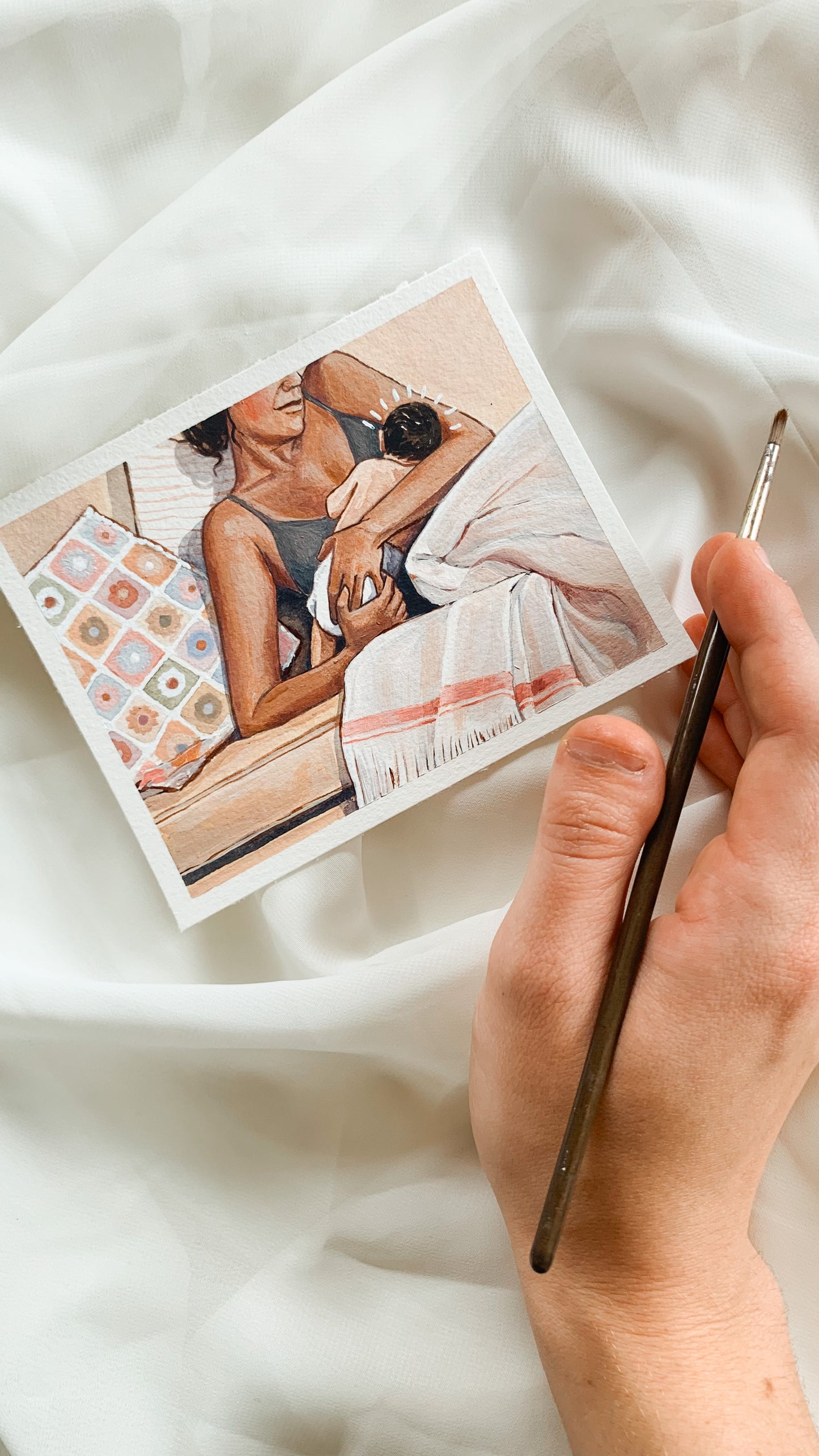 'It's You And Me' 4x5 inch original painting