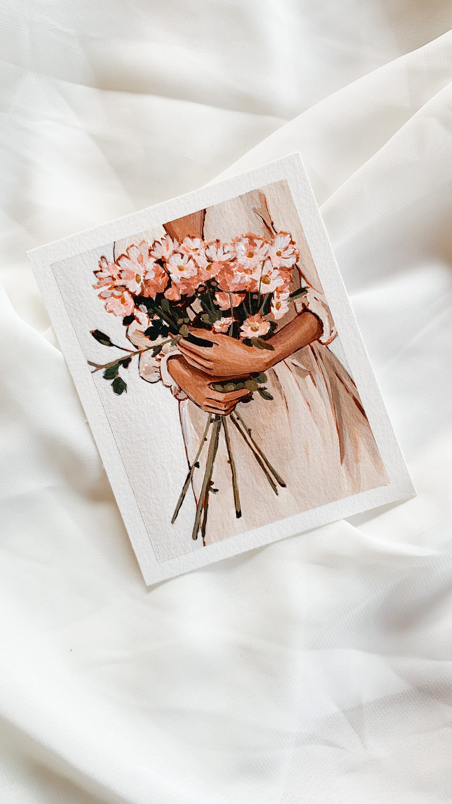 'Holding Hope' 4x5 inch original painting