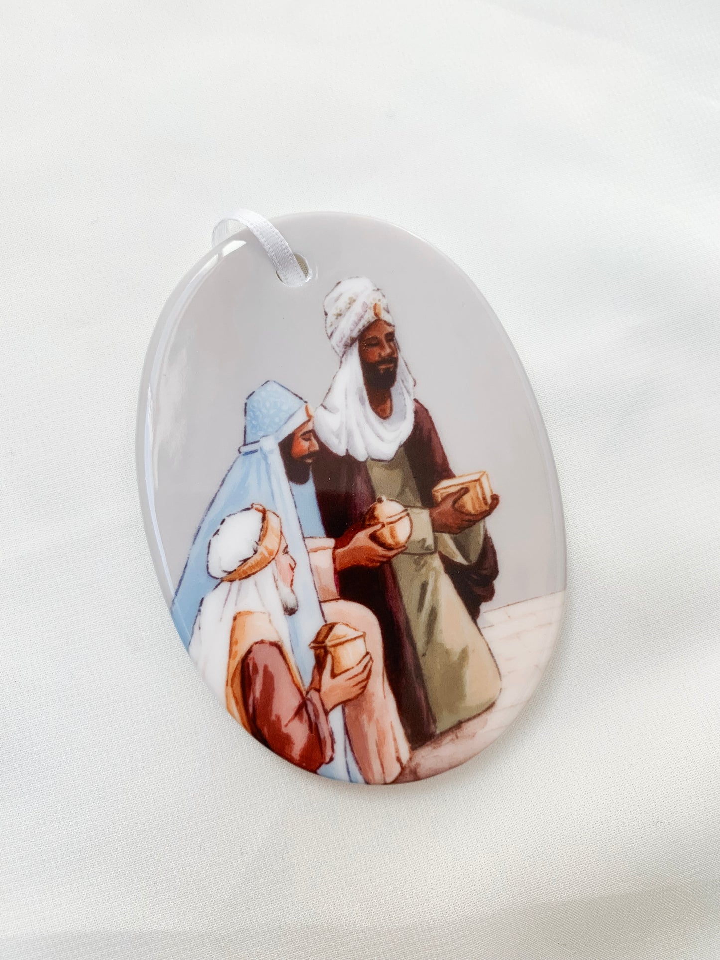 'O Come, Let Us Adore Him' Porcelain Ornament