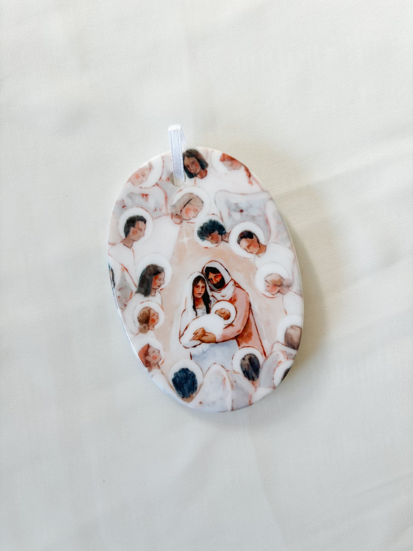 'Saints And Angels Sing!' Porcelain Ornament