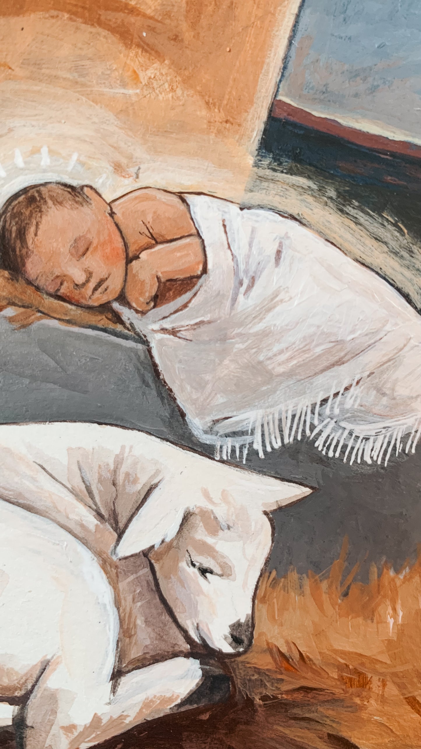 'Sleep In Heavenly Peace' 5x7 inch original painting