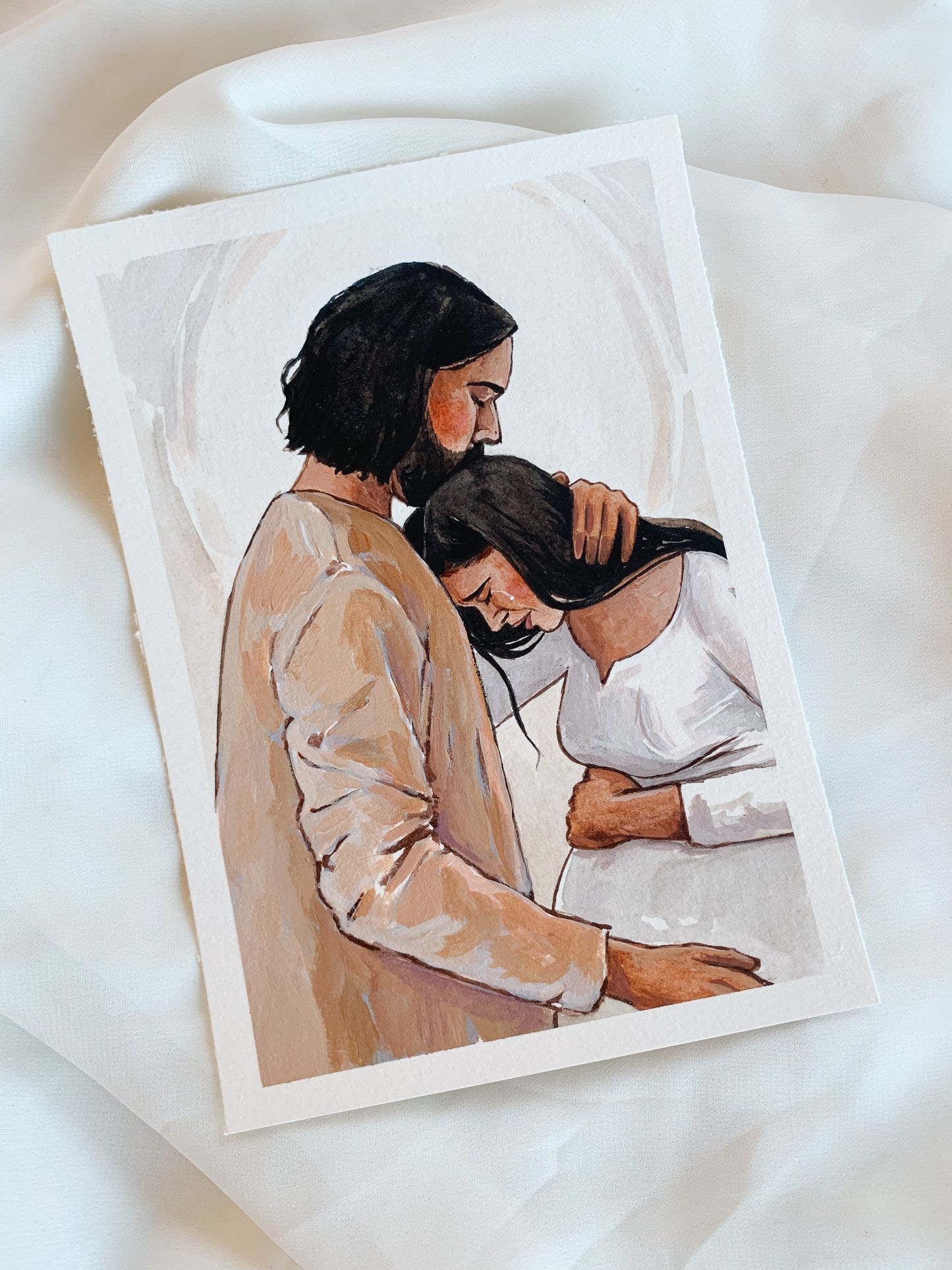 'Weeping May Endure For A Night' 5x7 inch original painting