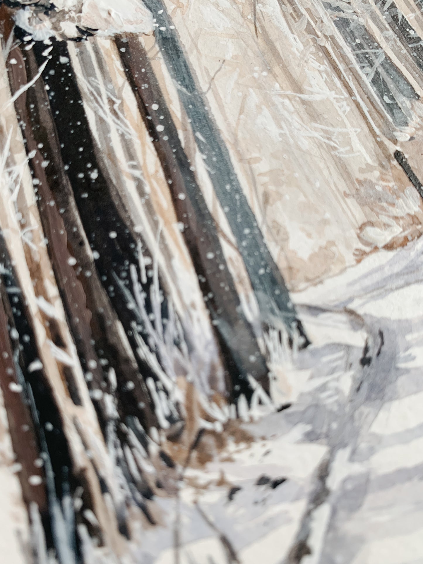 He Is In Every Winter' 5x7 inch original painting
