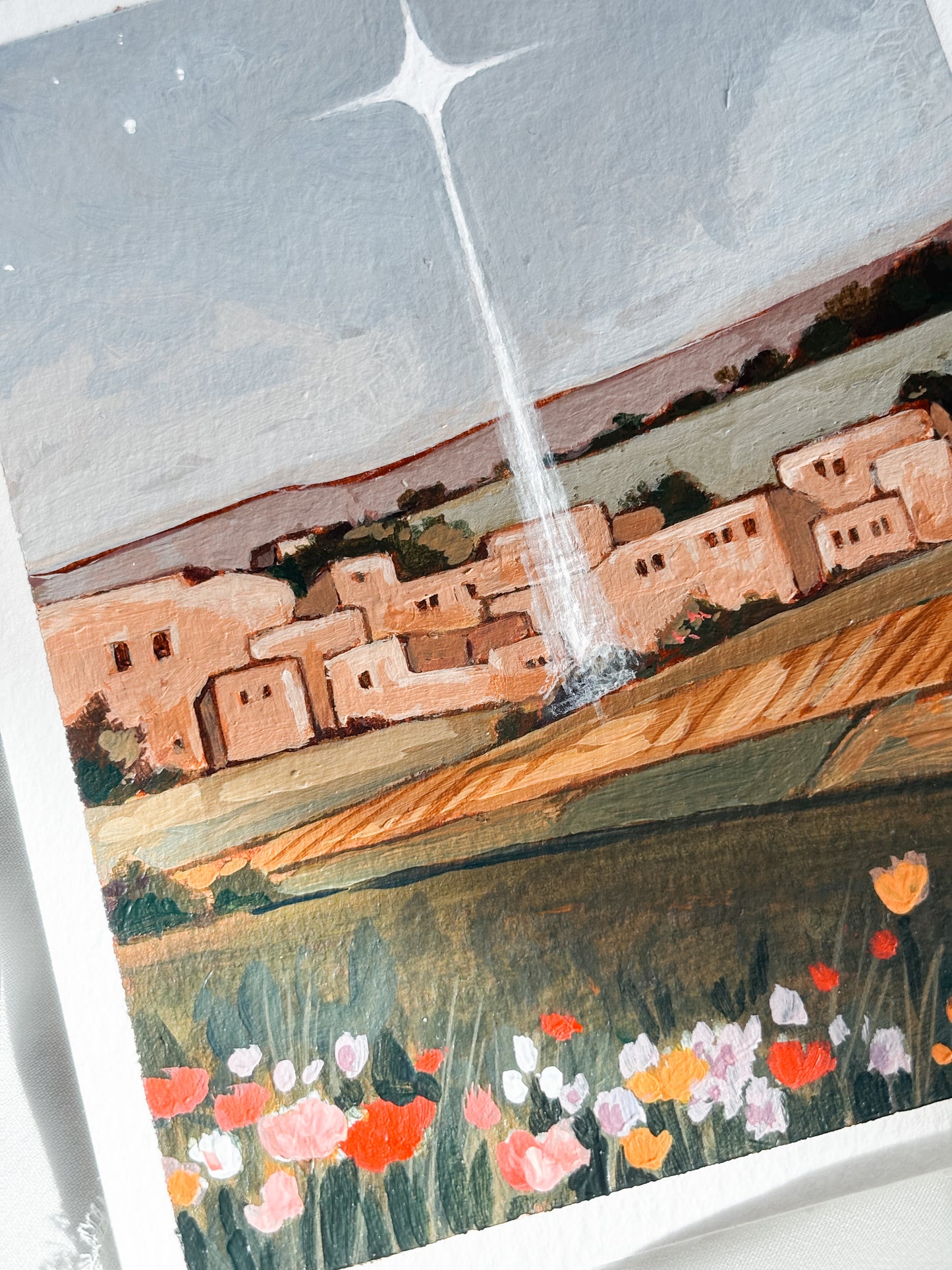 'O Little Town Of Bethlehem' 4x5 inch original painting