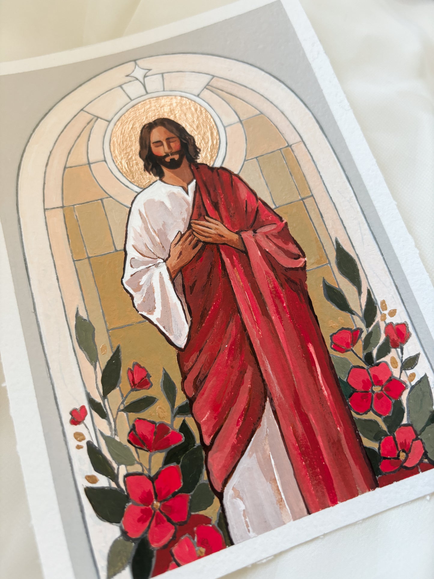 'O Come, O Come, Emmanuel' 5x7 inch original painting