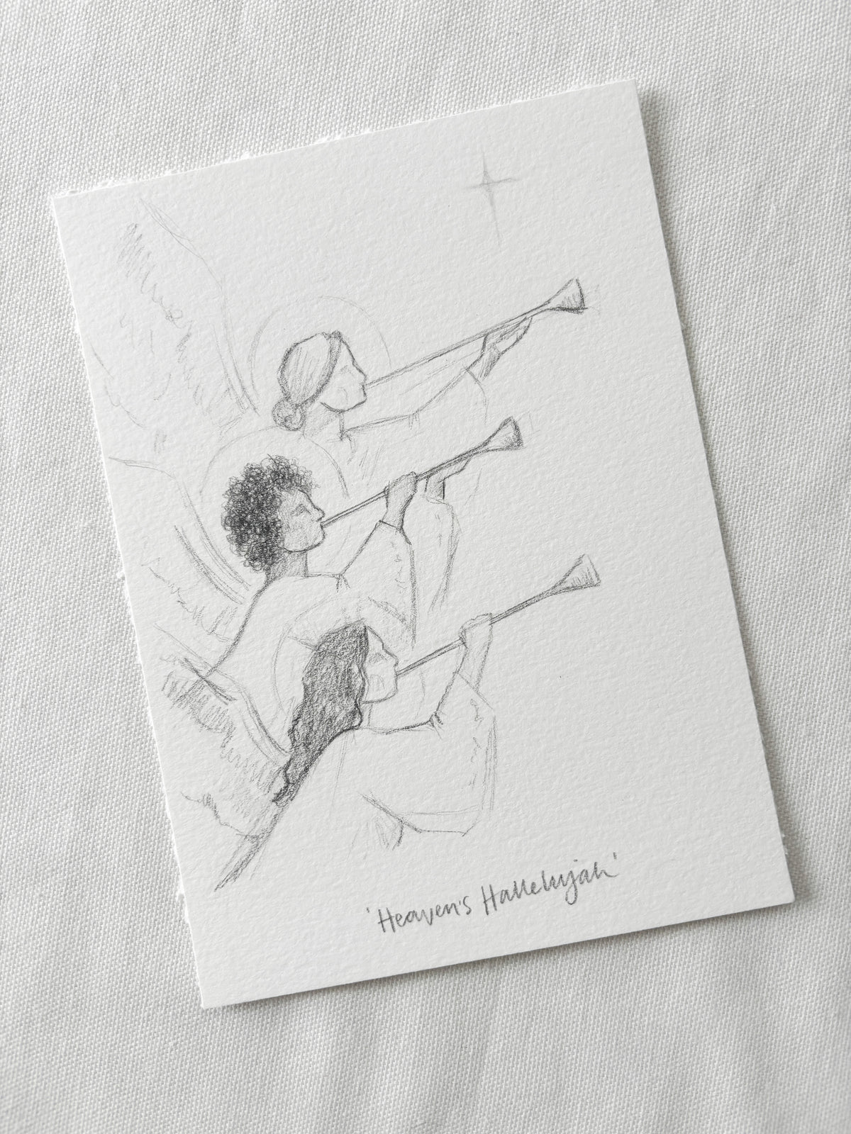 'Heaven's Hallelujah' 5x7 inch original sketch
