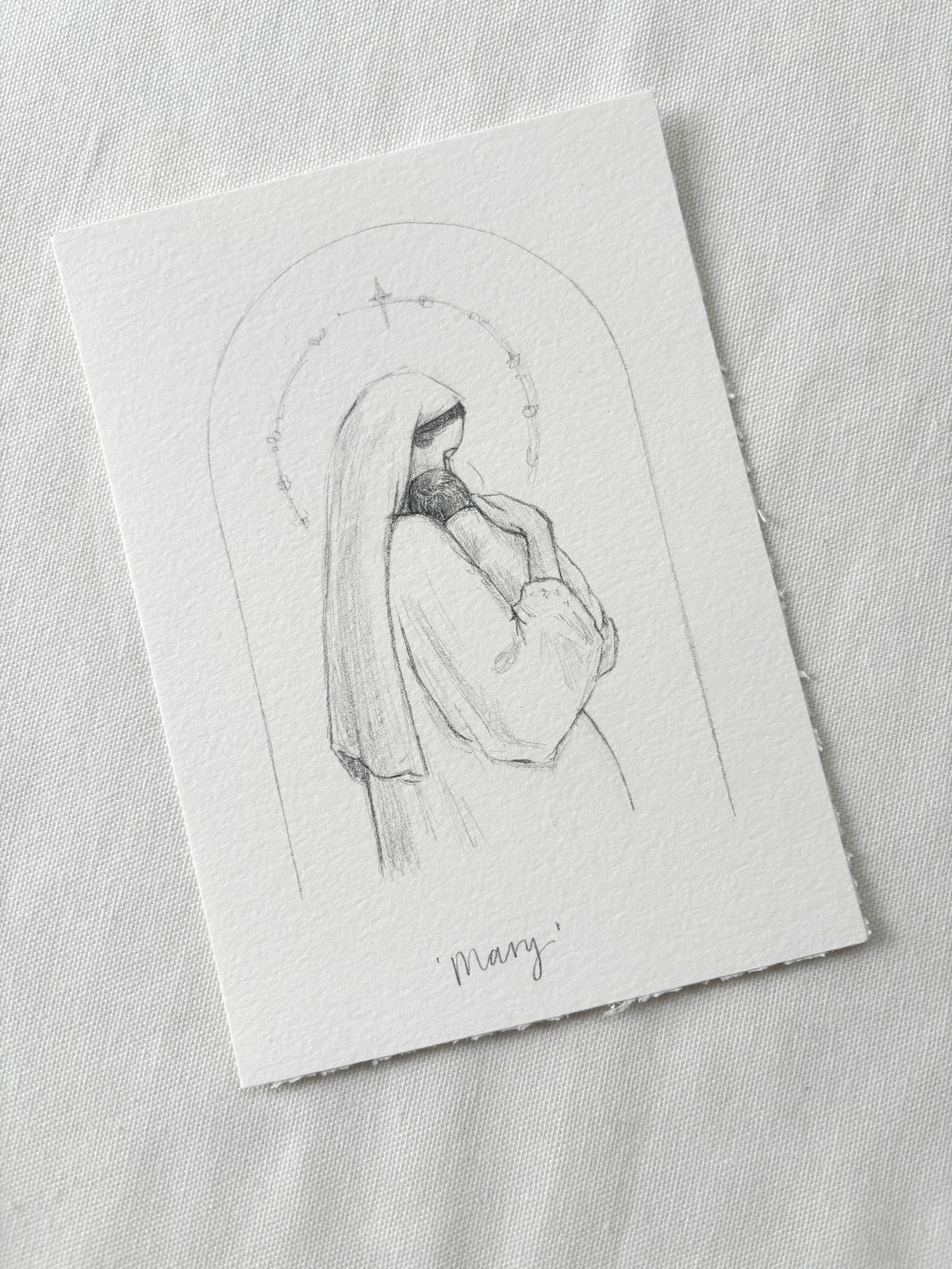 'Mary' 5x7 inch original sketch