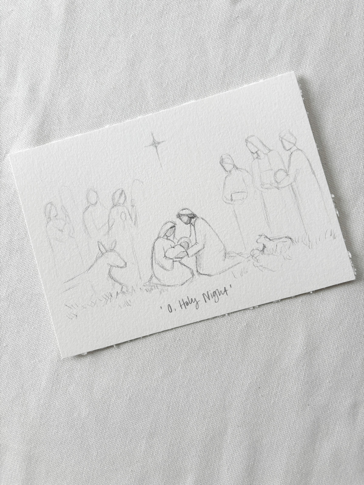 'O, Holy Night' 5x7 inch original sketch