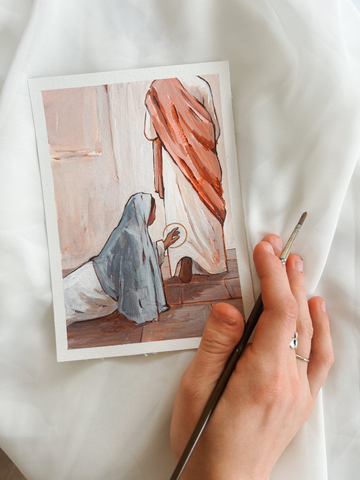 'He Is Within Reach' 5x7 inch original painting