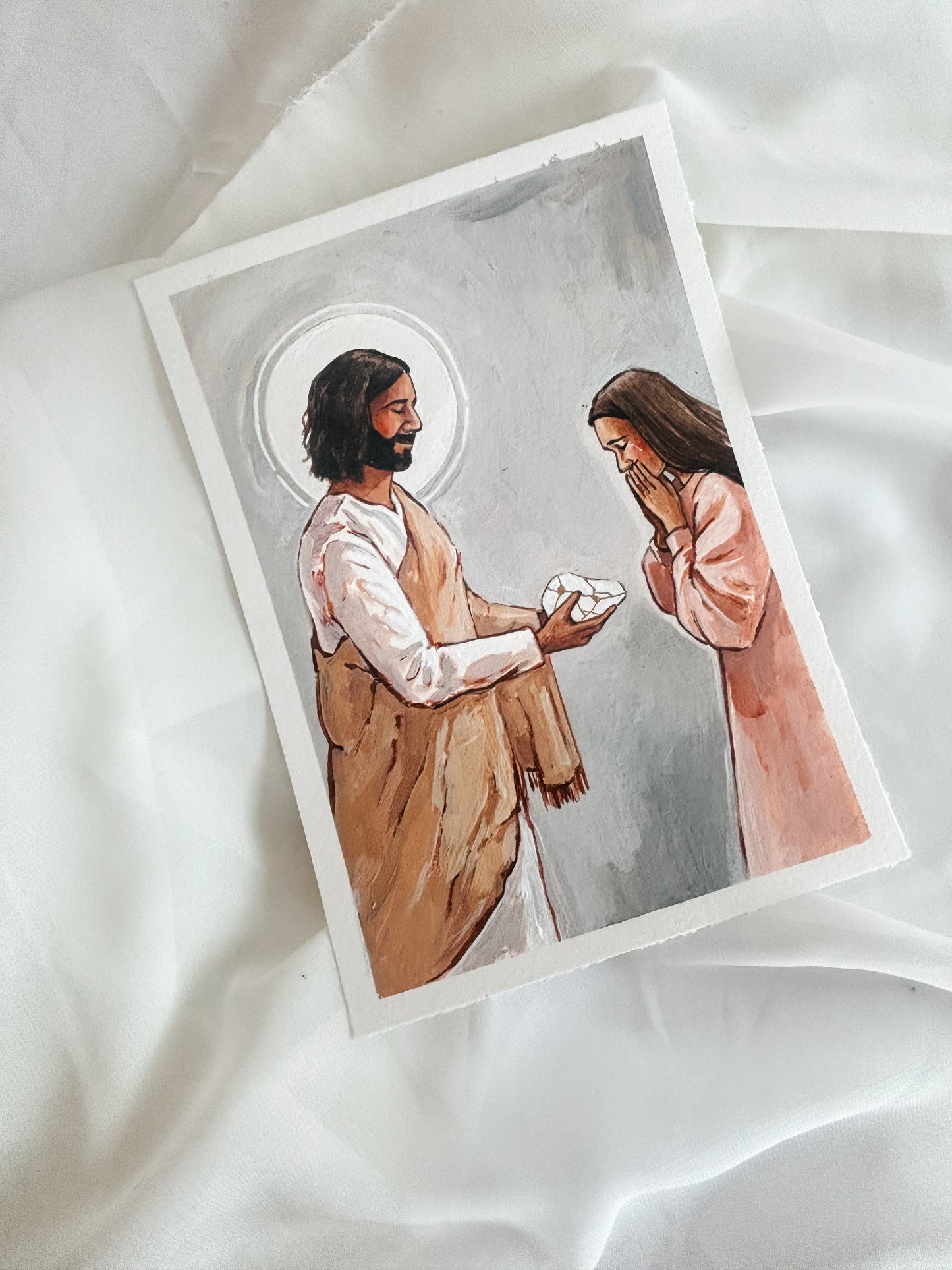 'Only He Can Heal My Broken Heart' 5x7 inch original painting