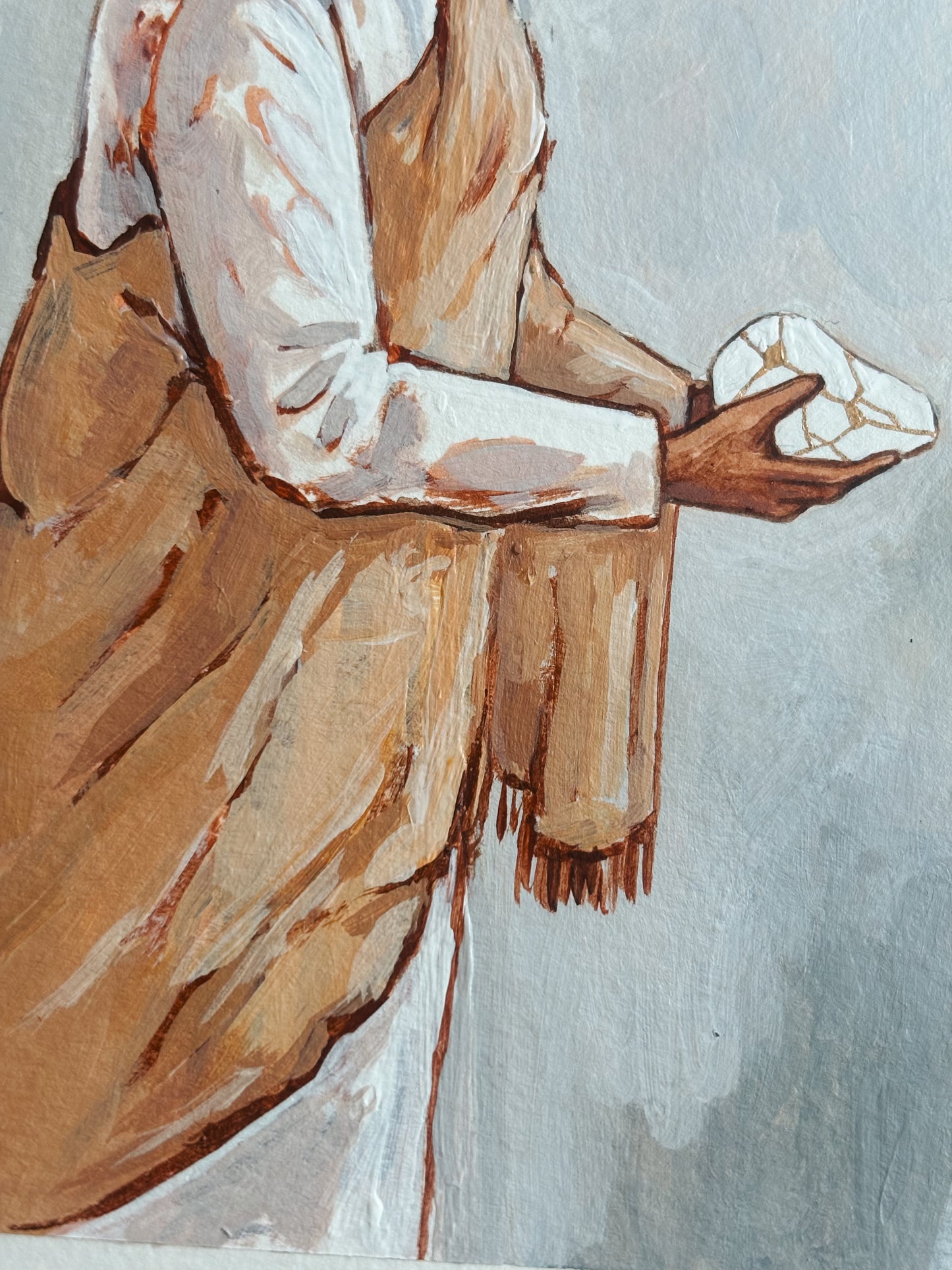 'Only He Can Heal My Broken Heart' 5x7 inch original painting