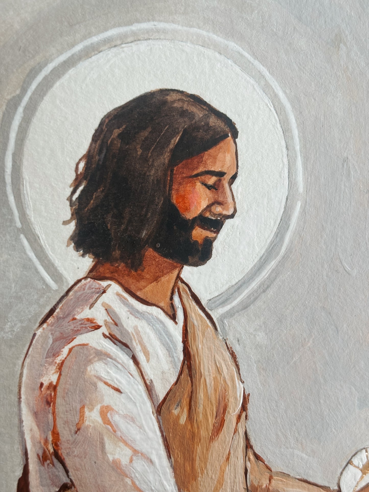 'Only He Can Heal My Broken Heart' 5x7 inch original painting