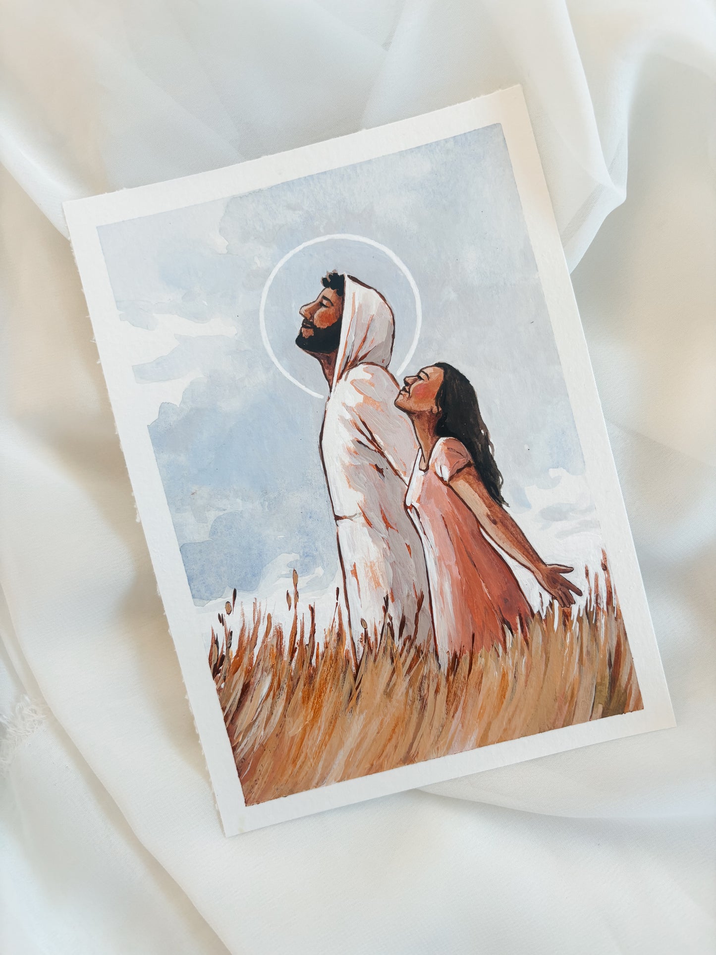 'He Is There In The Joy' 5x7 inch original painting