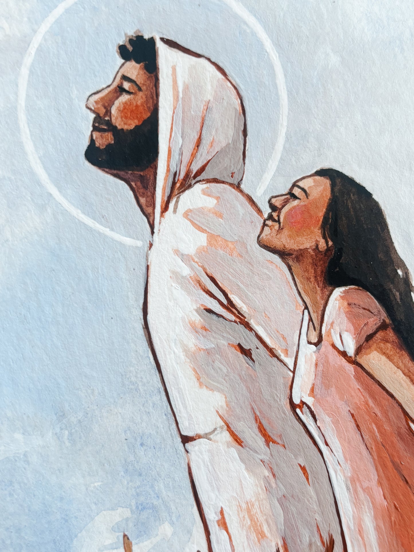 'He Is There In The Joy' 5x7 inch original painting
