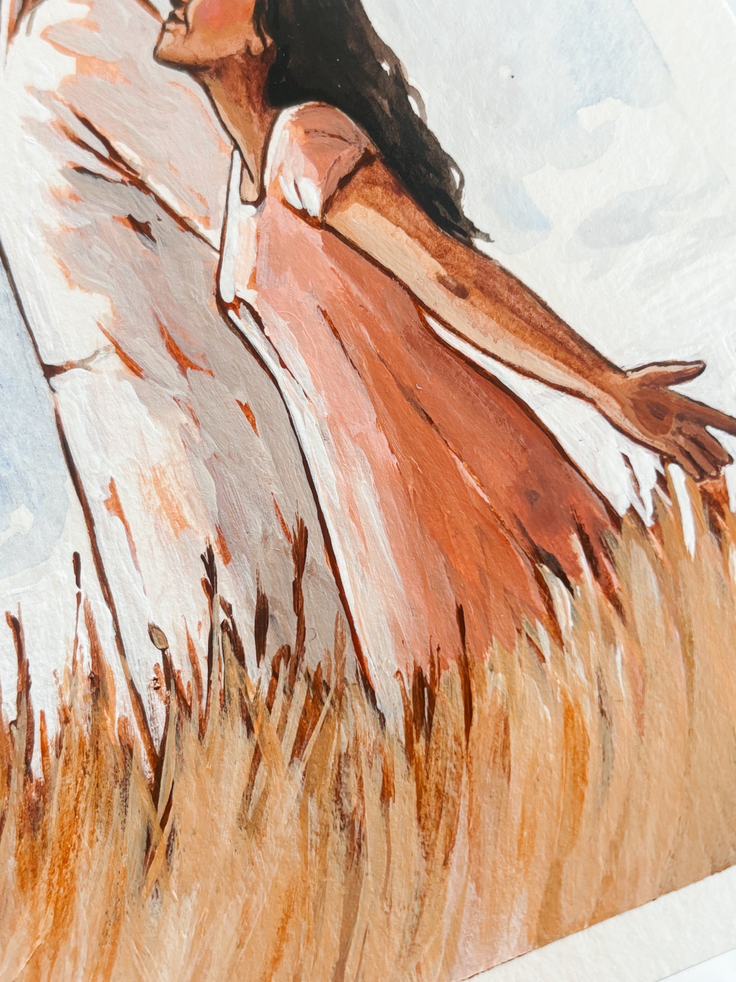 'He Is There In The Joy' 5x7 inch original painting
