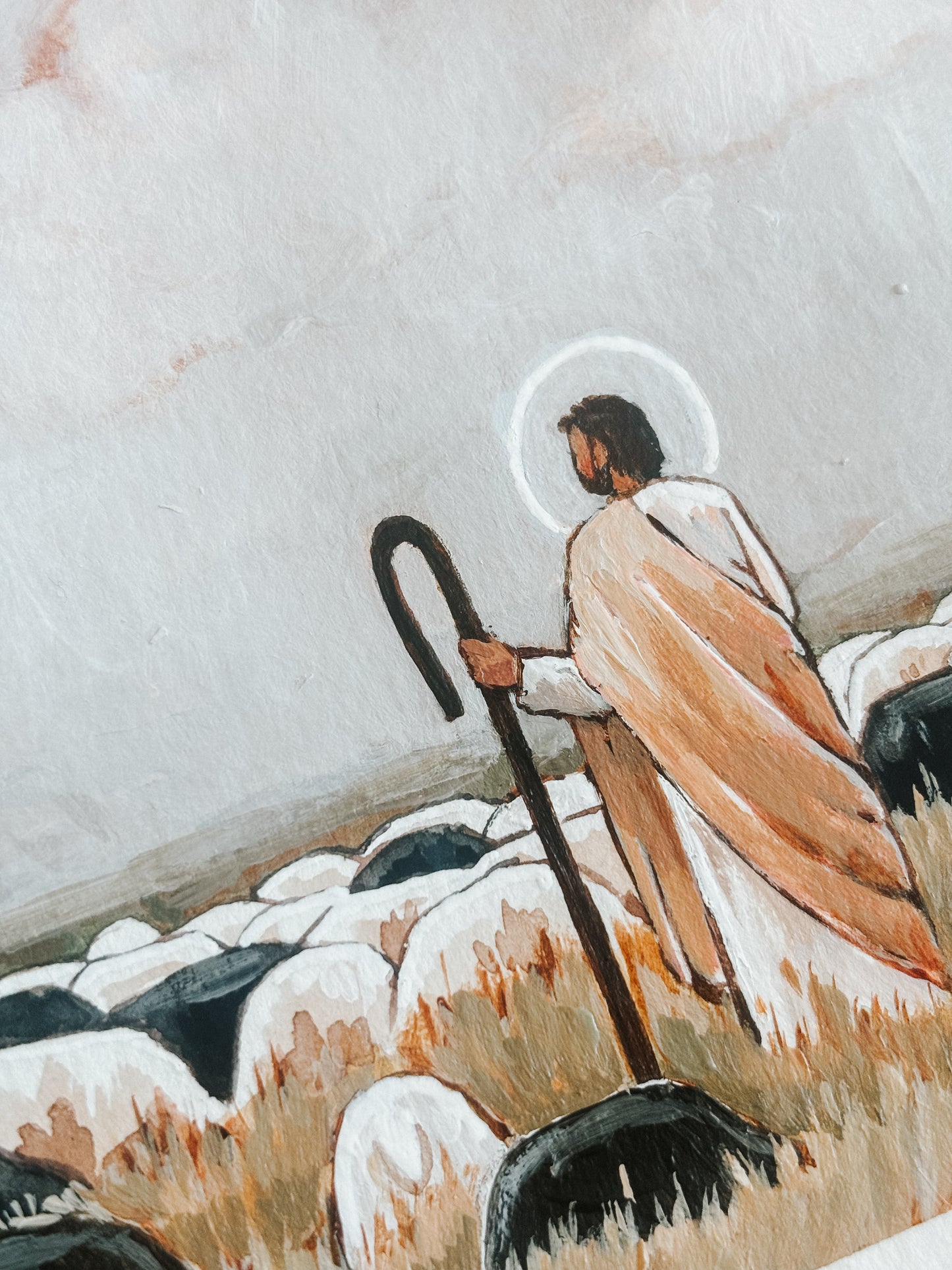 'Our Steadfast Shepherd' 5x7 inch original painting