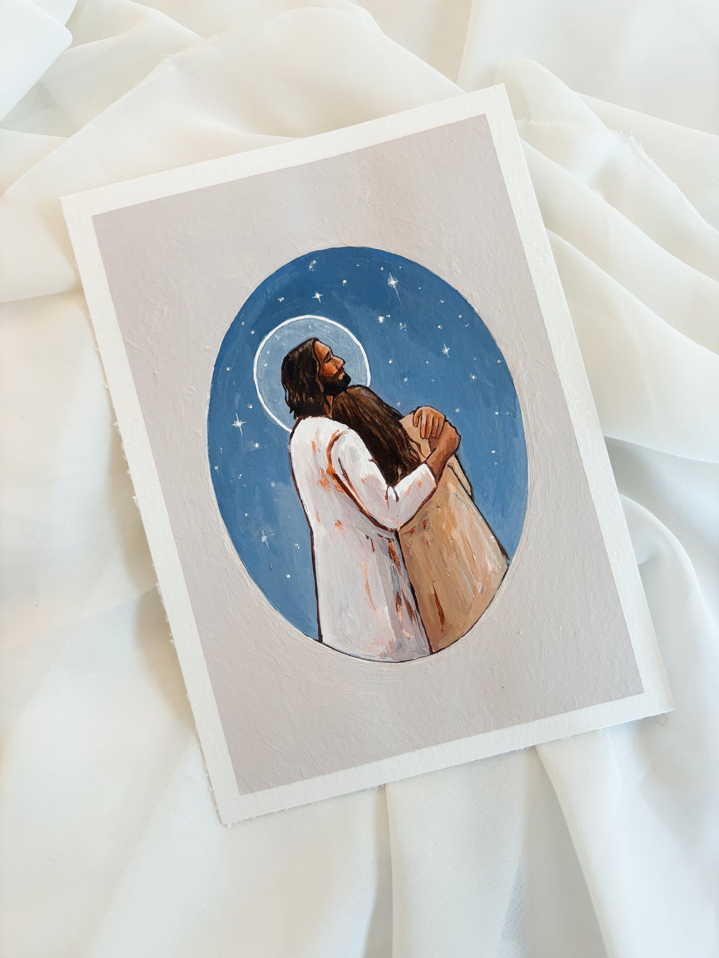 'Abide With Me; 'Tis Eventide' 5x7 inch original painting