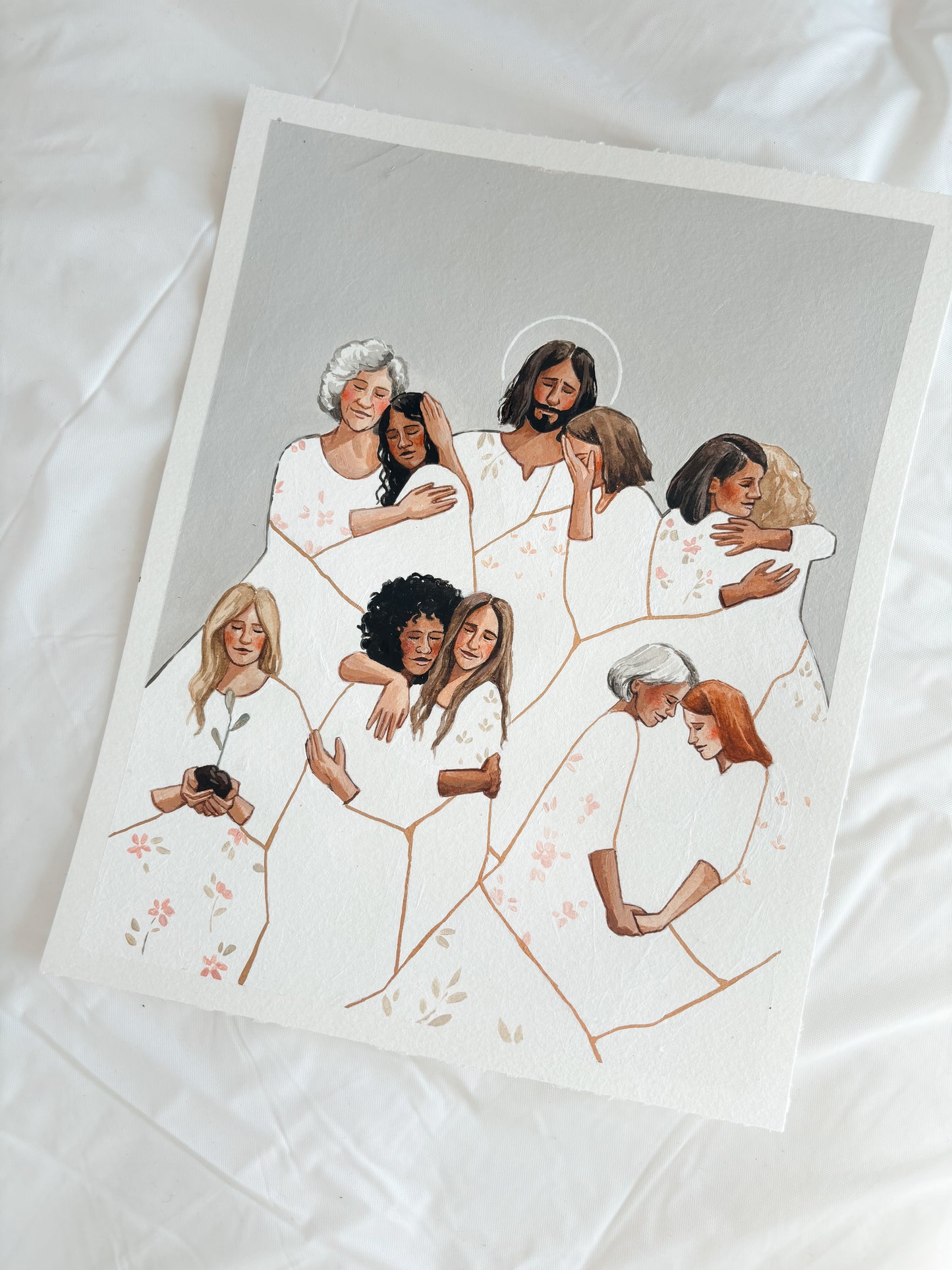 'Sisters In Christ' 8x10 inch original painting