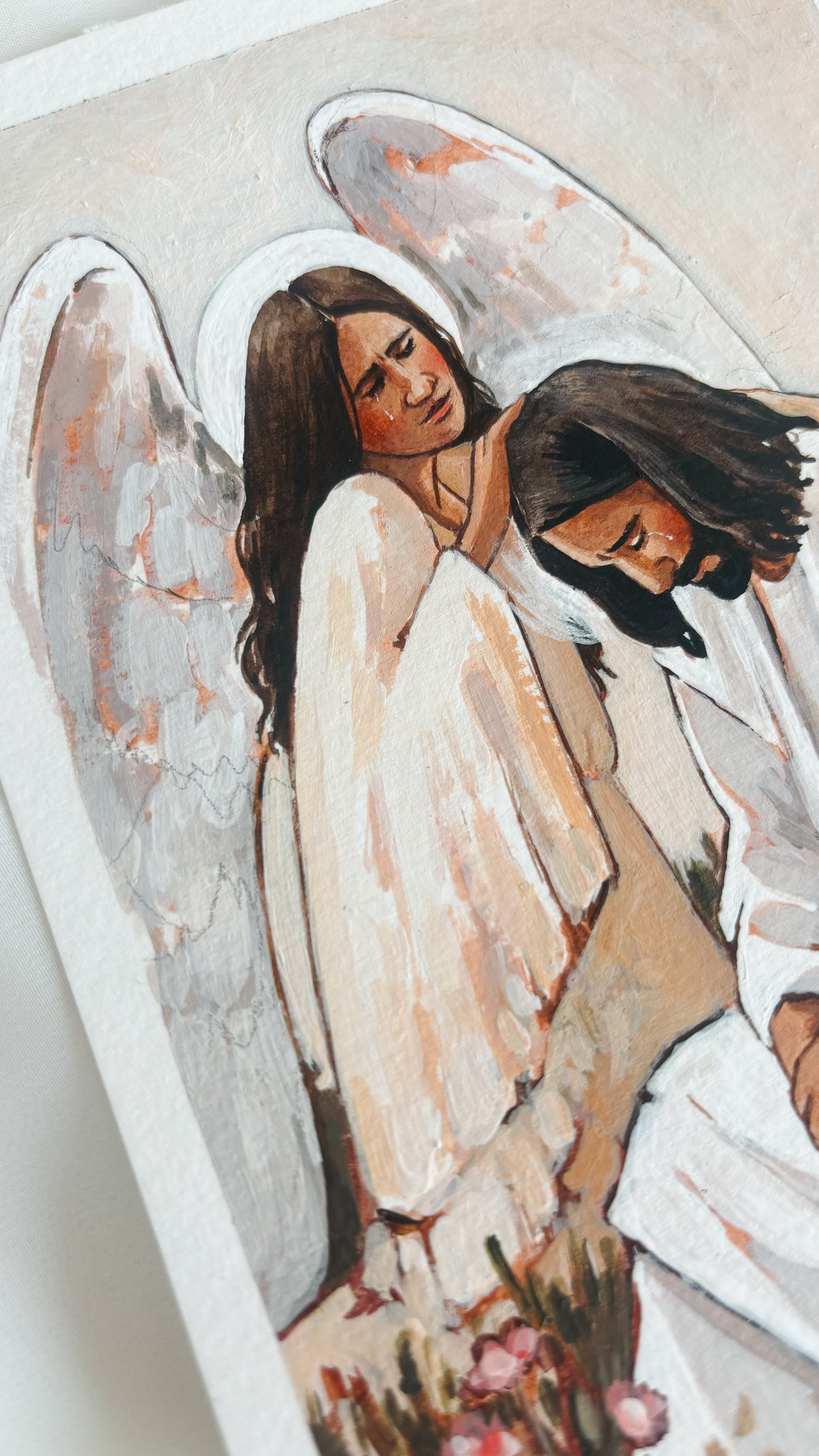 'Angel Of Strength' 5x7 inch original painting