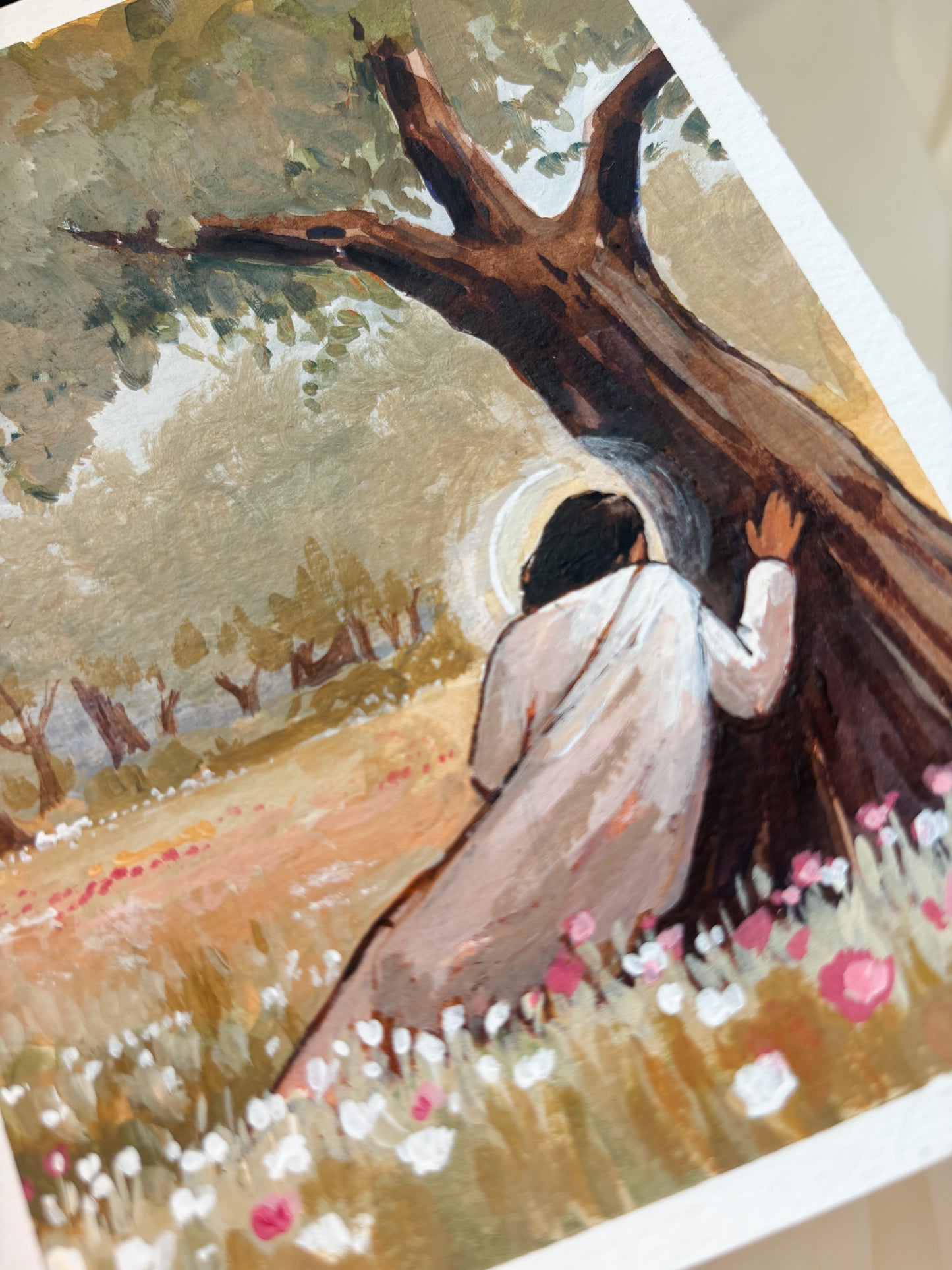 'In Gethsemane' 5x7 inch original painting